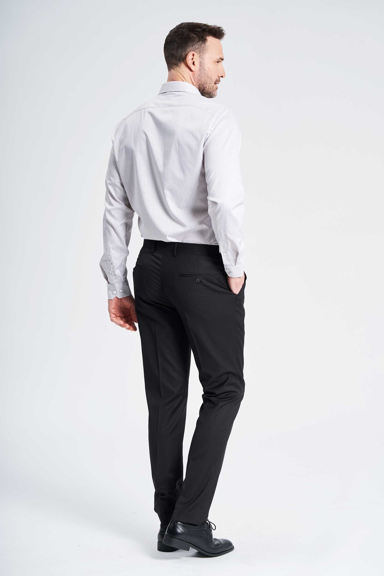 Strygefri Skjorte 'Andreas' - Sand Striped