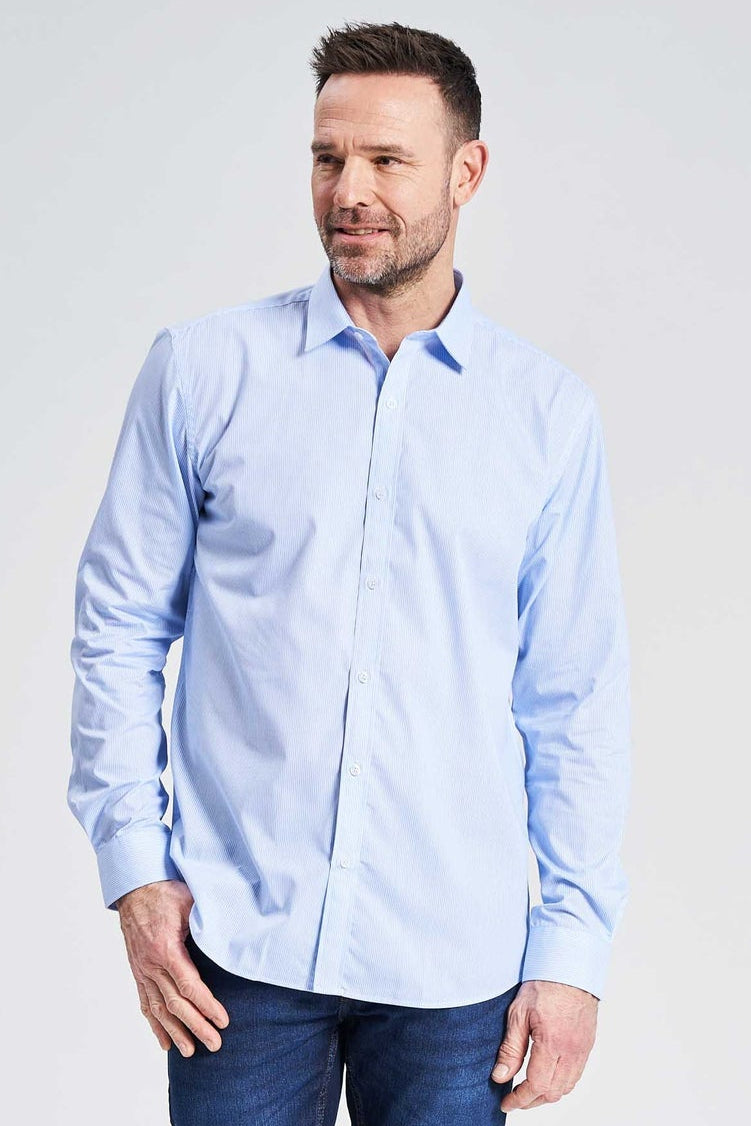 Skjorte 'Varde' - Striped Soft Blue
