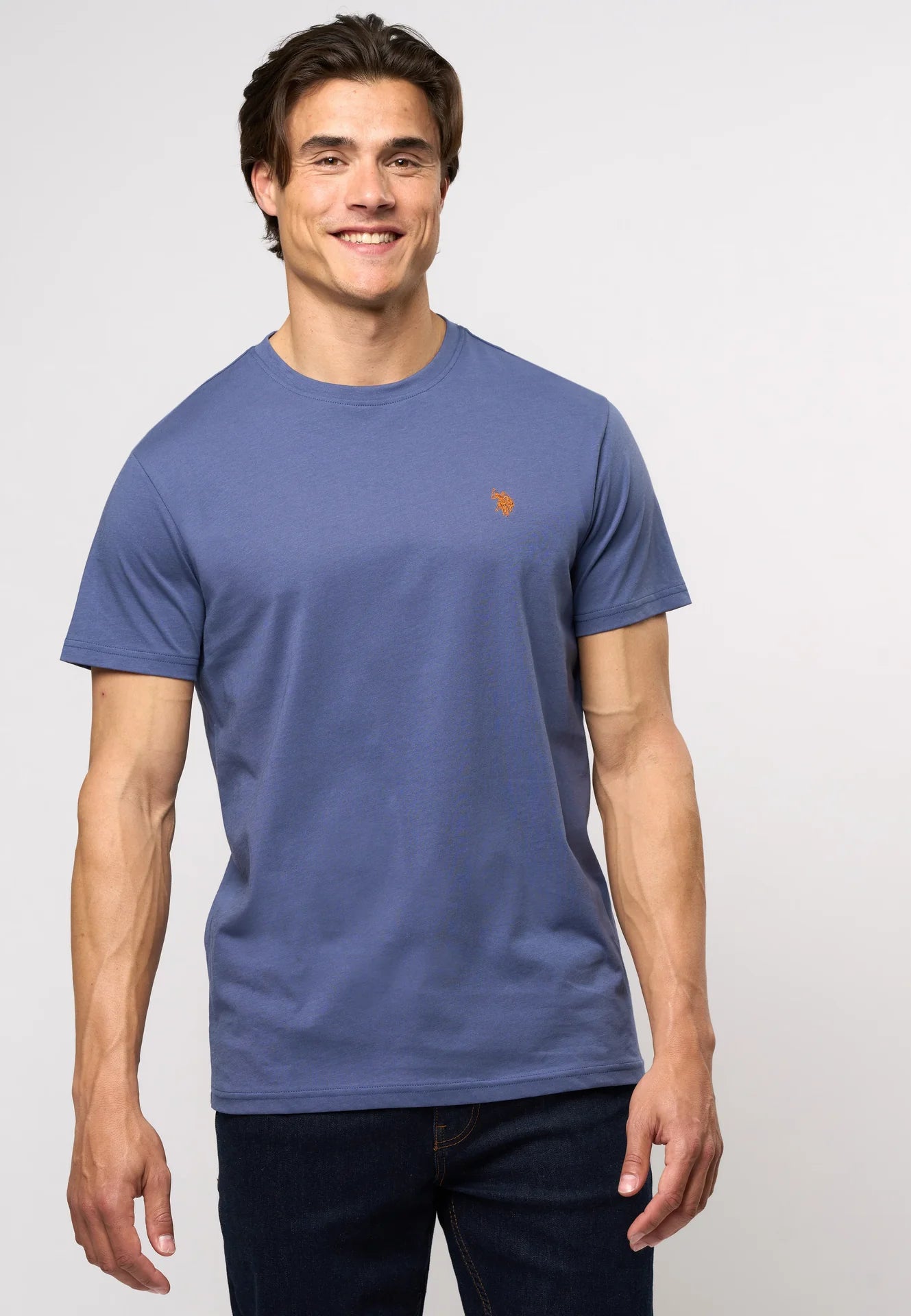 Logo T-shirt 'Arjun' - Vintage Indigo