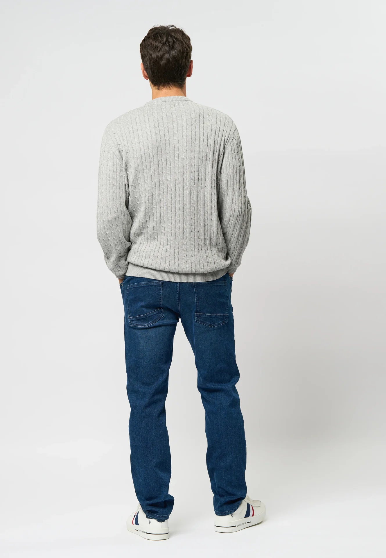Kabel Strik 'Mads' - Grey Melange