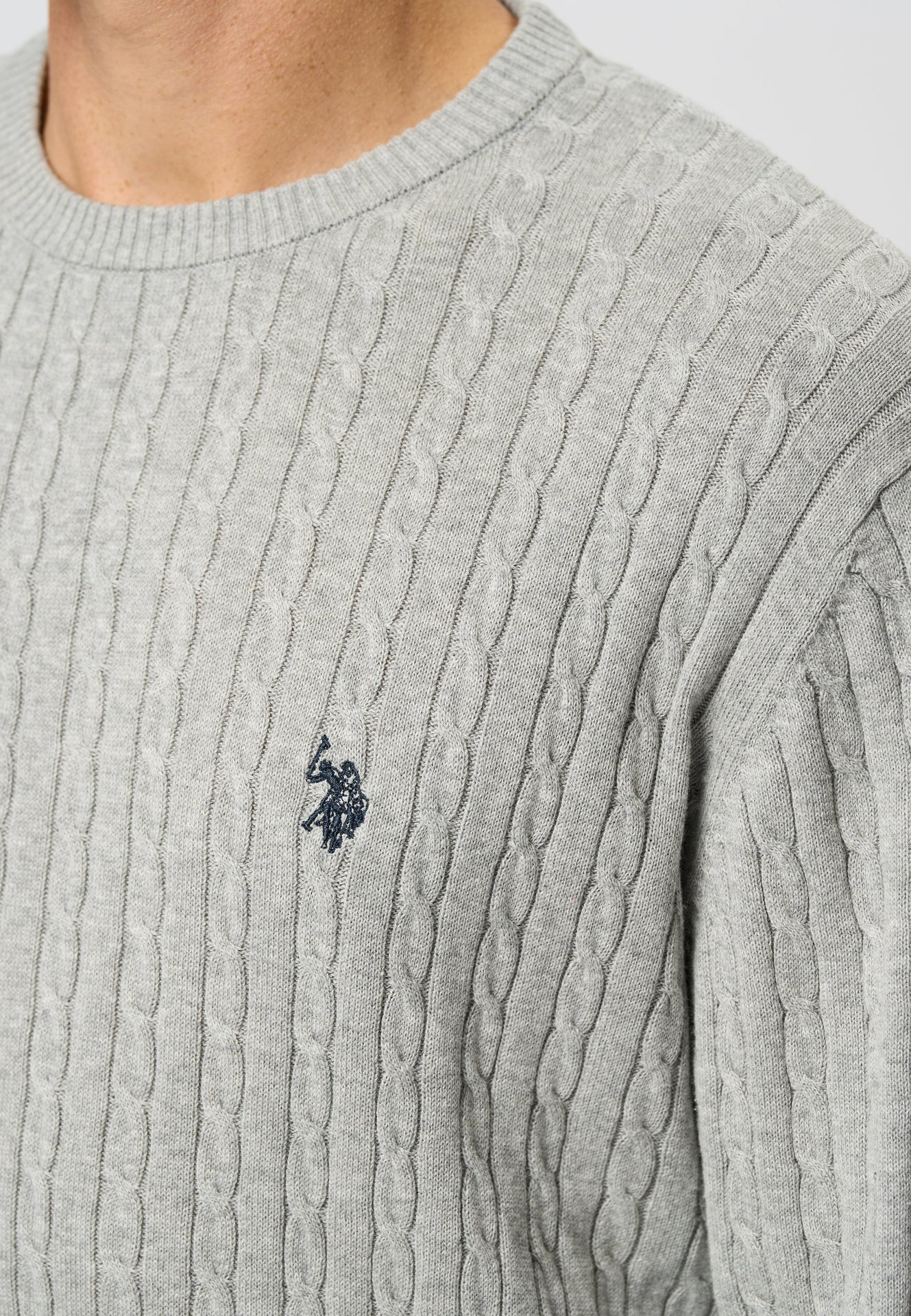 Kabel Strik 'Mads' - Grey Melange