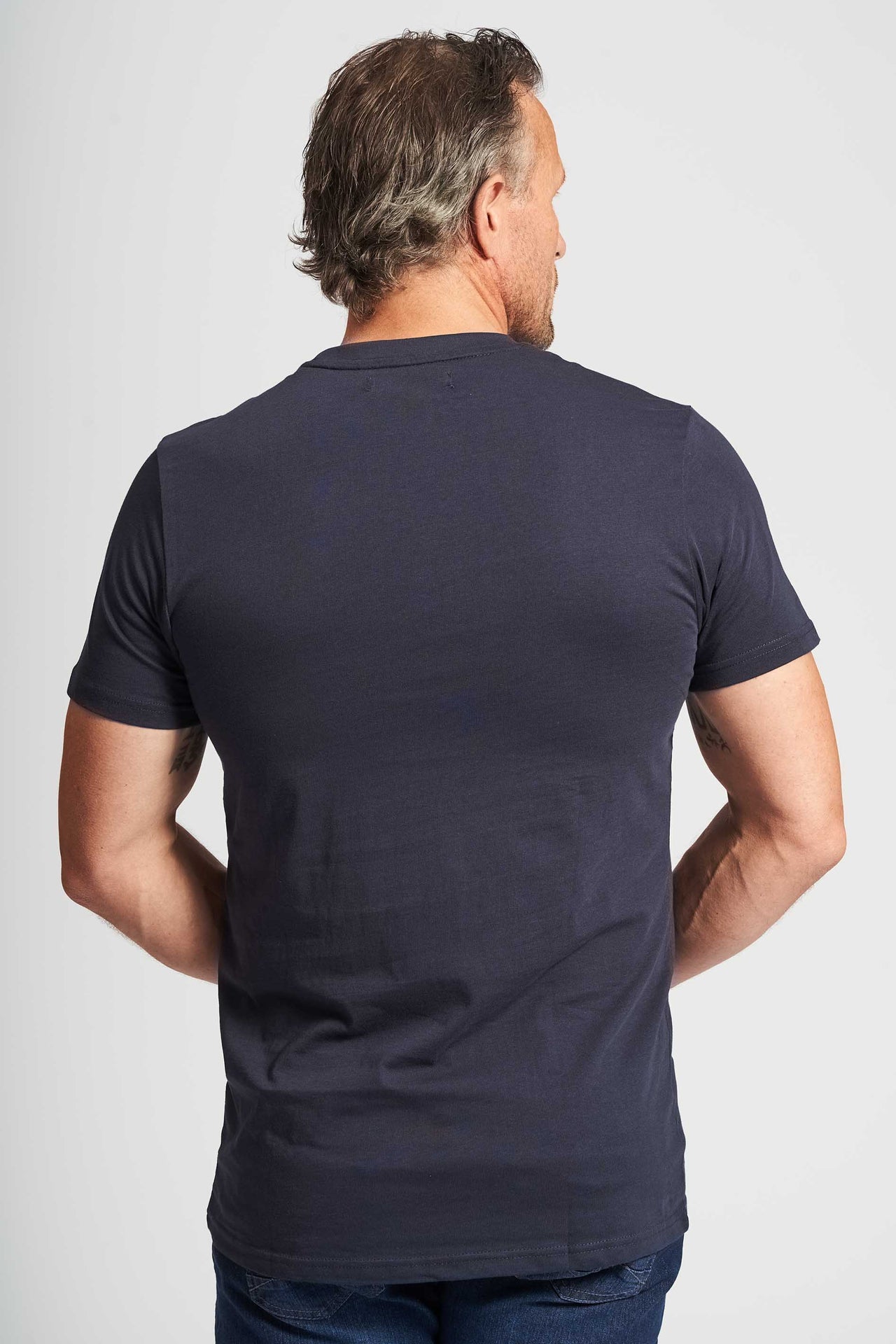 Logo T-shirt 'Arjun' - Dark Sapphire