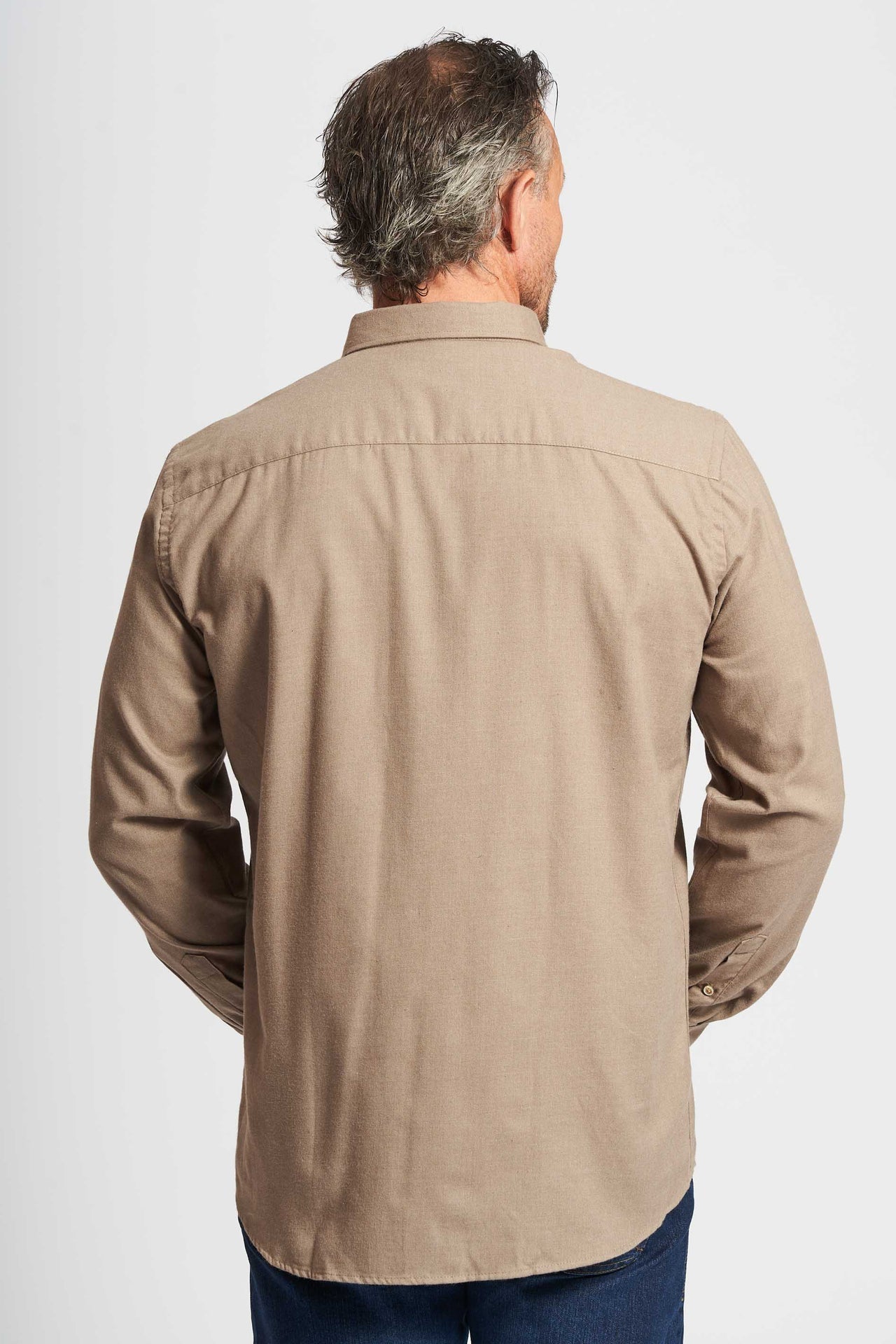 Flannel Skjorte  'Aage' - Sand Melange