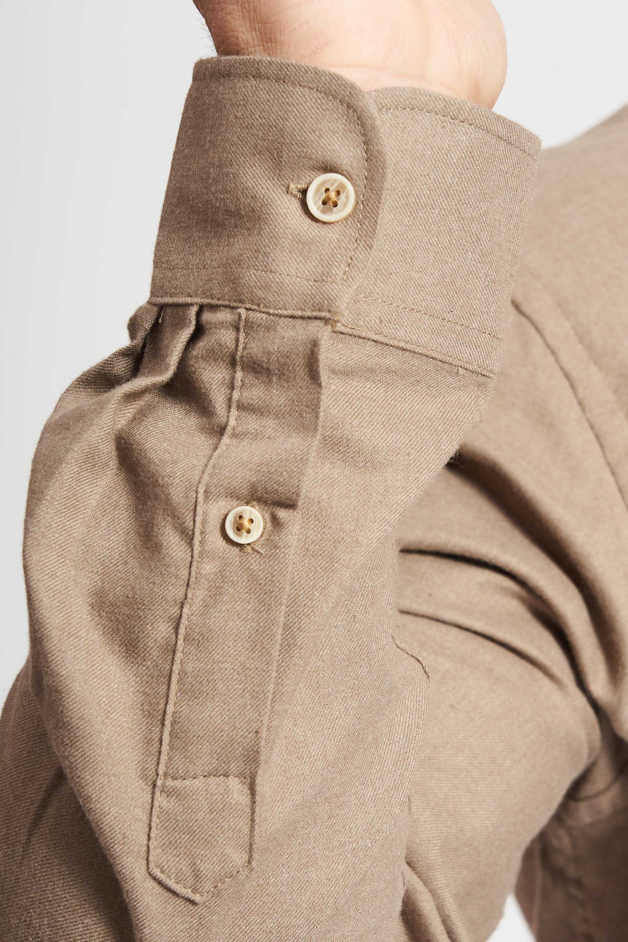 Flannel Skjorte  'Aage' - Sand Melange