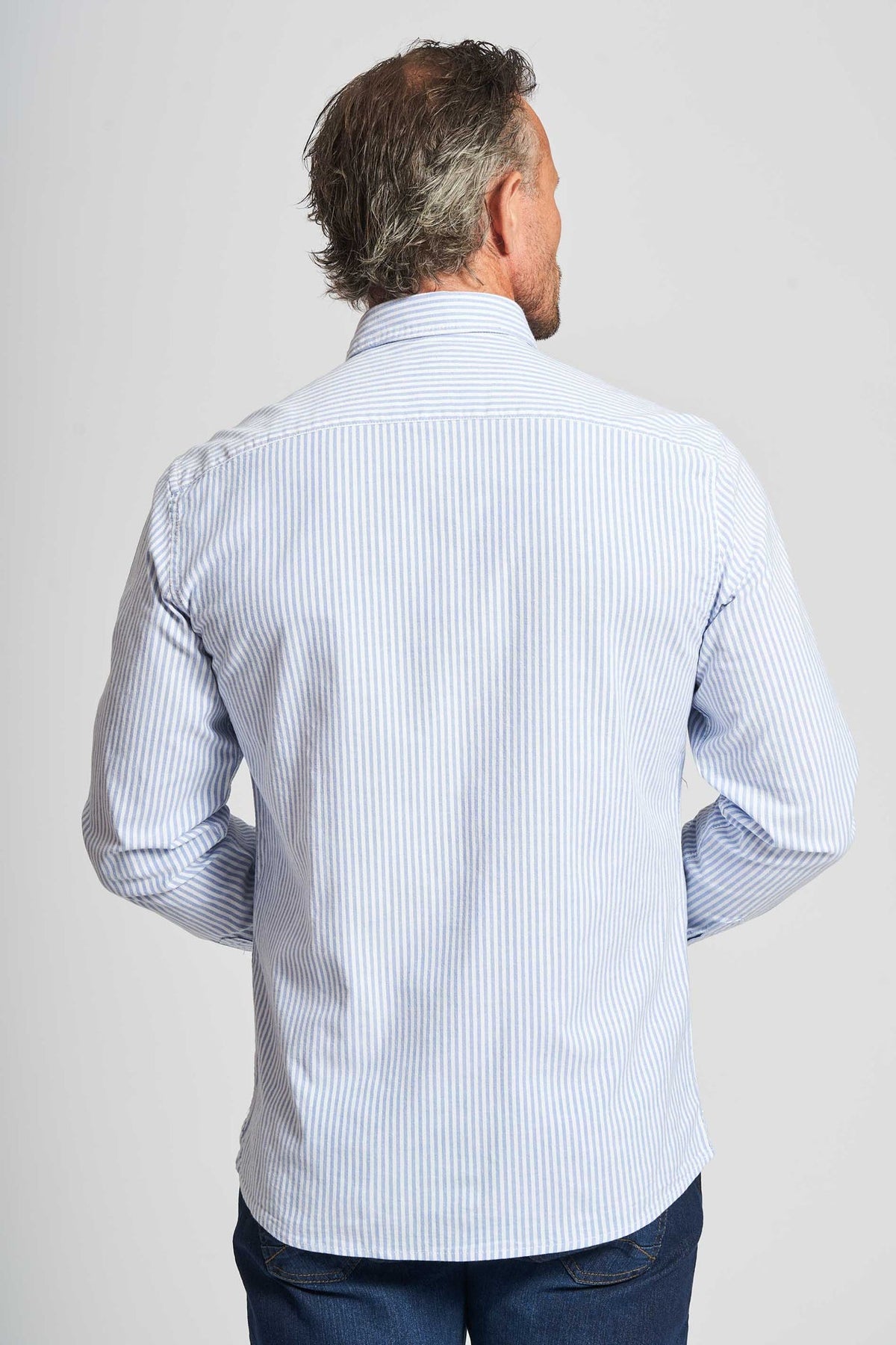Oxford Skjorte 'Aabjørn' - Light Blue/White Pin
