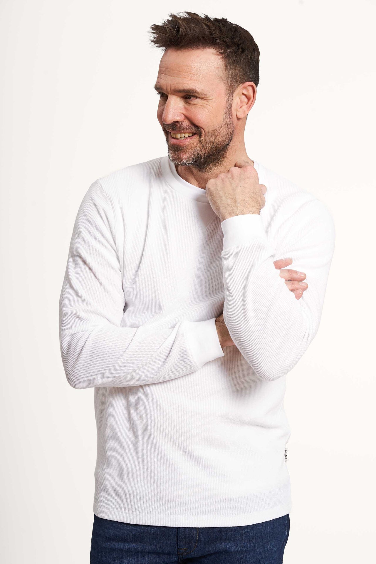 Vaffel Sweat 'Asnaes' - Optical White