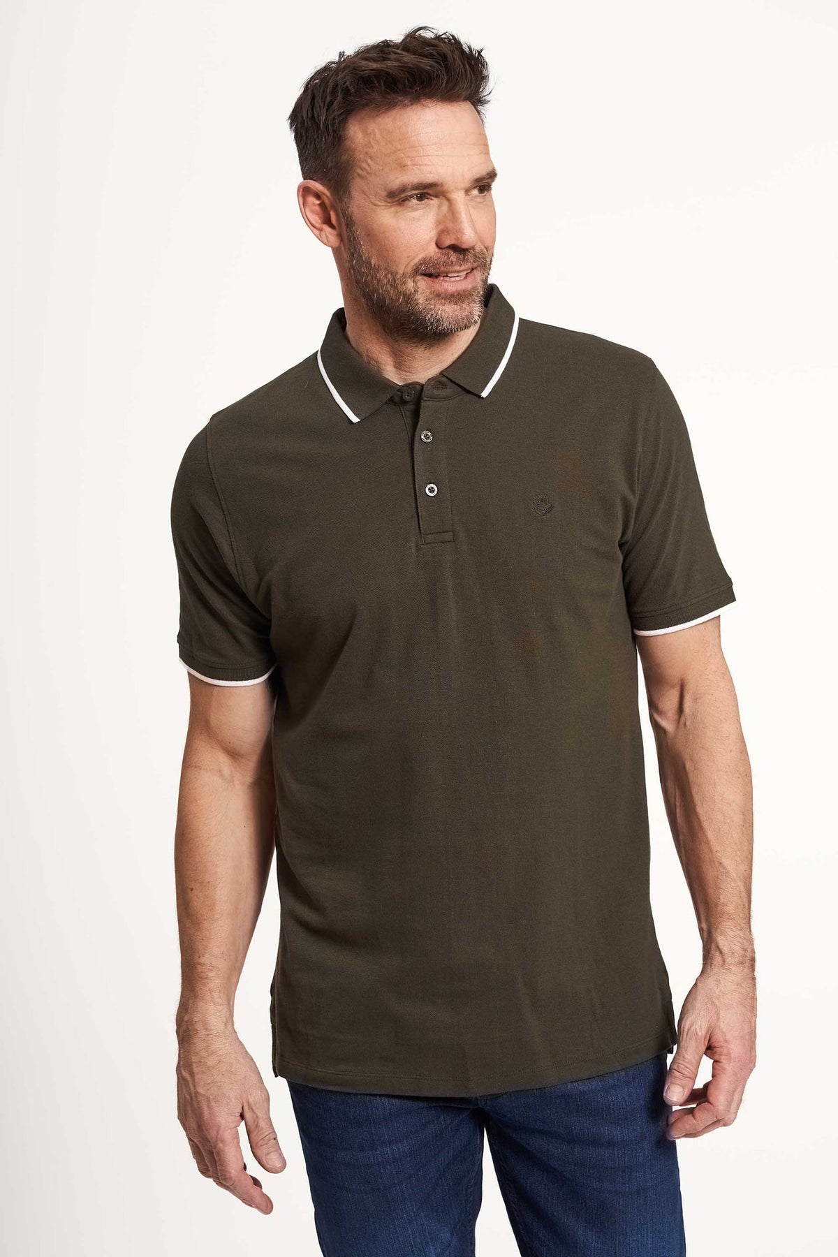 Polo T-Shirt 'Grenaa' - Hunter Green Two