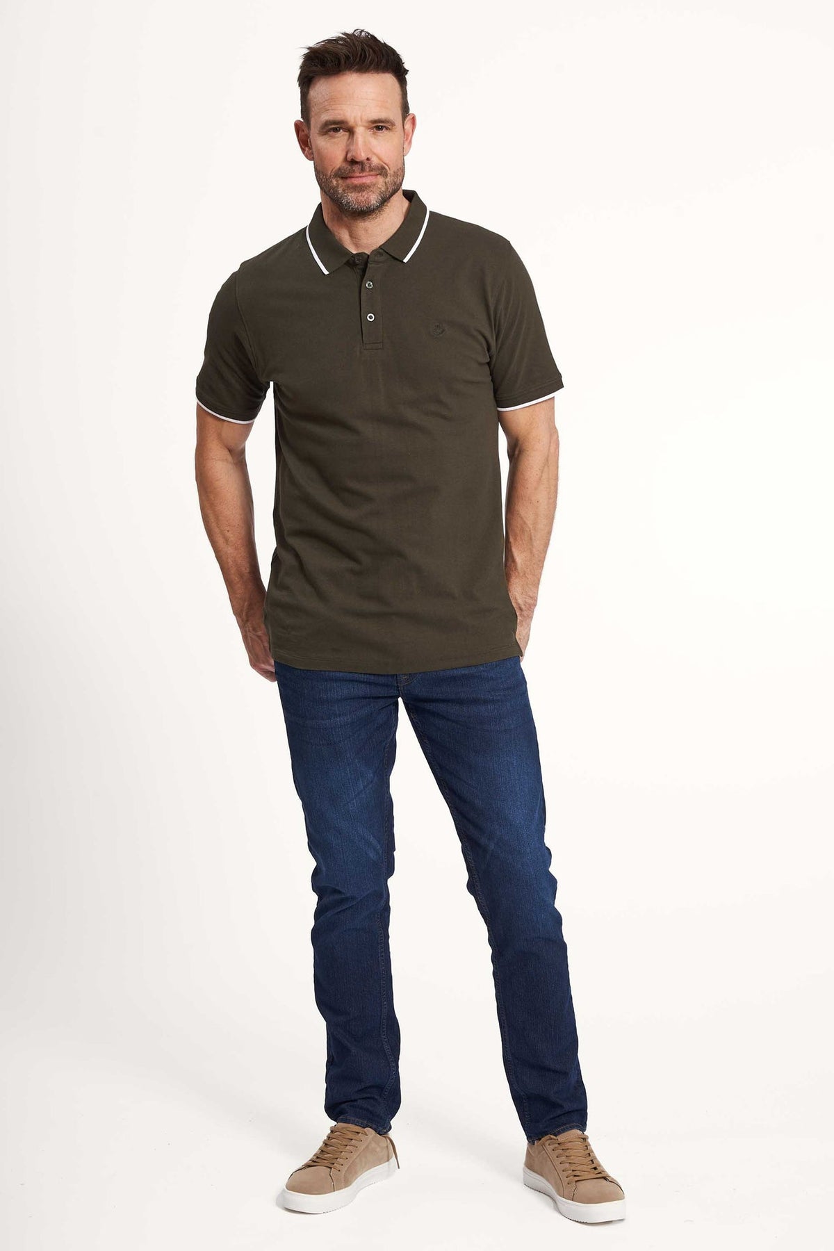 Polo T-Shirt 'Grenaa' - Hunter Green Two
