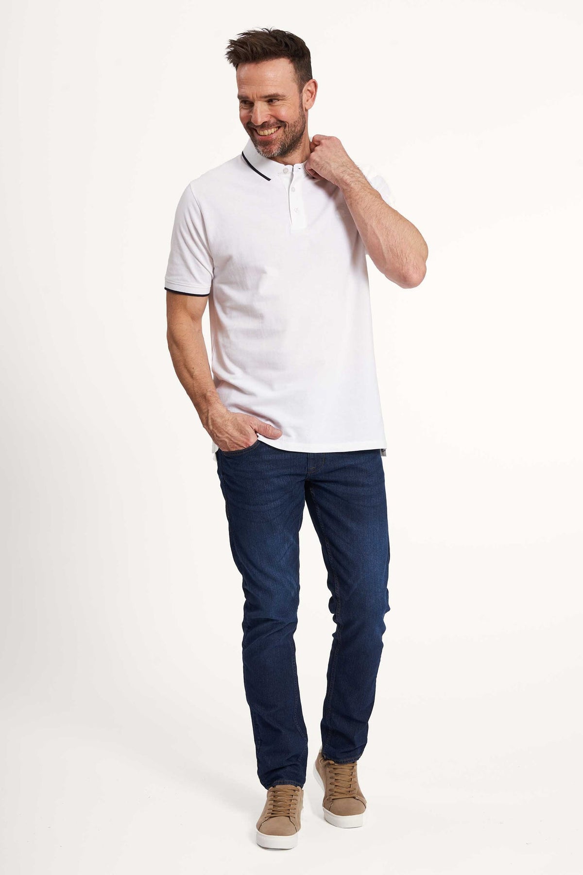Polo T-Shirt 'Grenaa' - Optical White Two