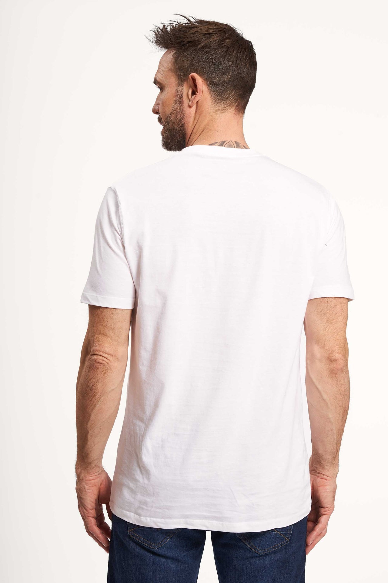 V'Neck T-shirt 'Haarby' - White