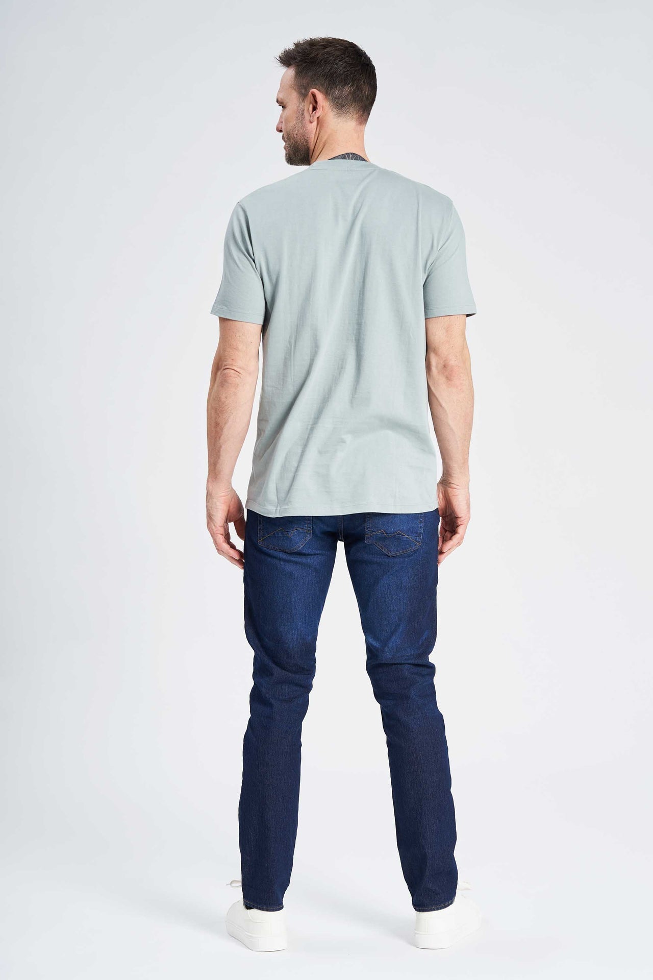 Basic T-shirt 'Fr. Havn' - Silver Blue