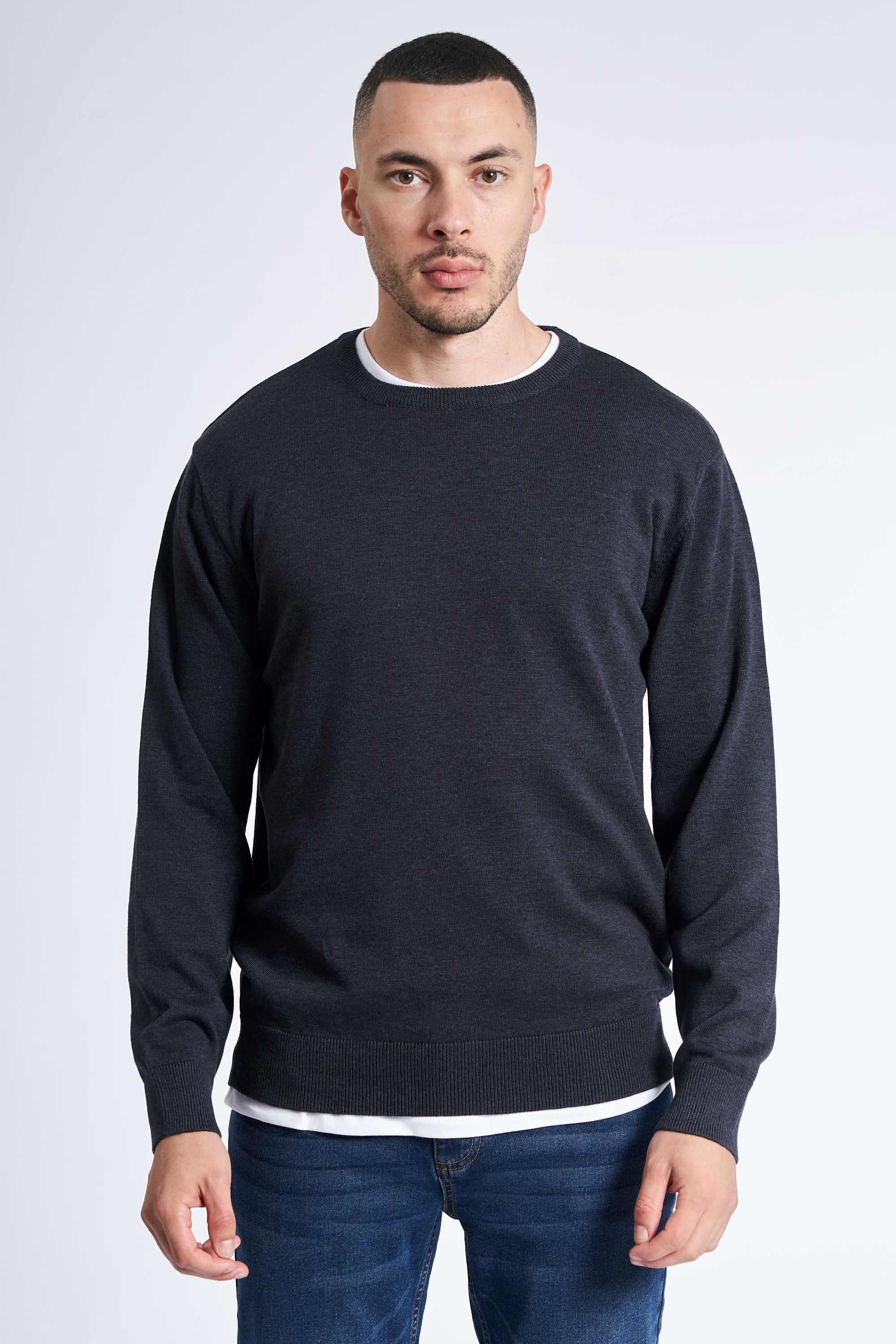 Strik Pullover 'Gentofte' - Navy Melange