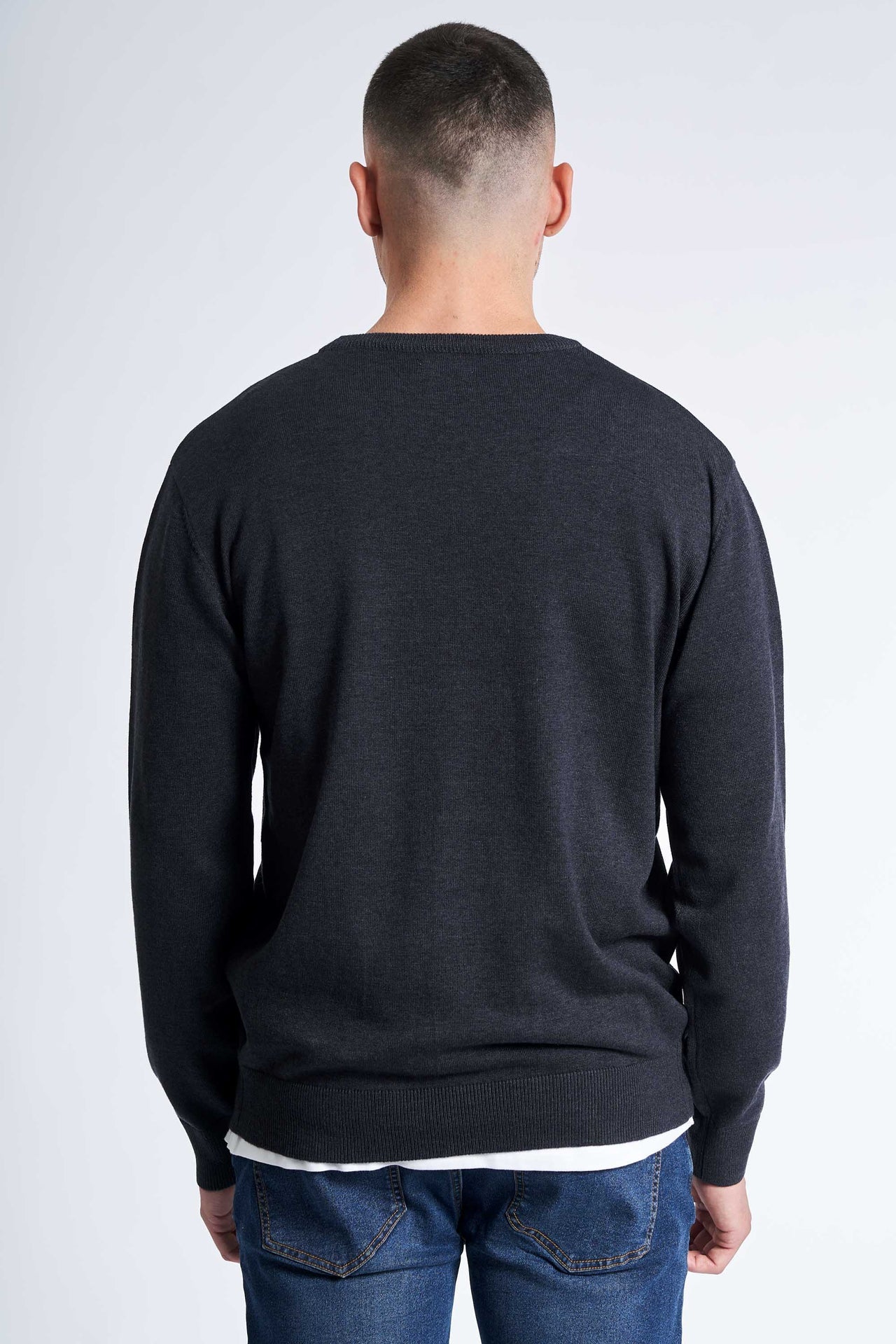 Strik Pullover 'Gentofte' - Navy Melange