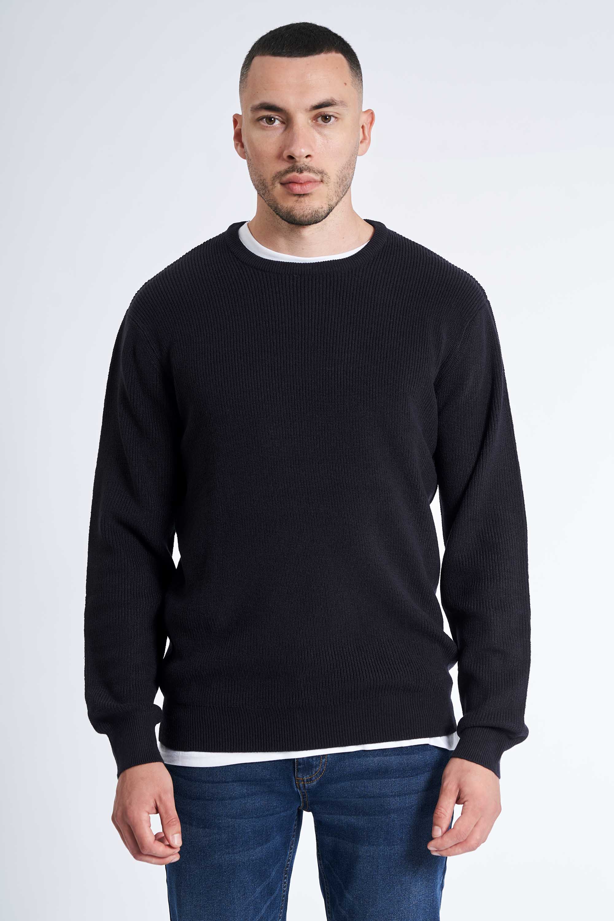 Ribstrik 'Hirtshals' - Dark Navy Twist