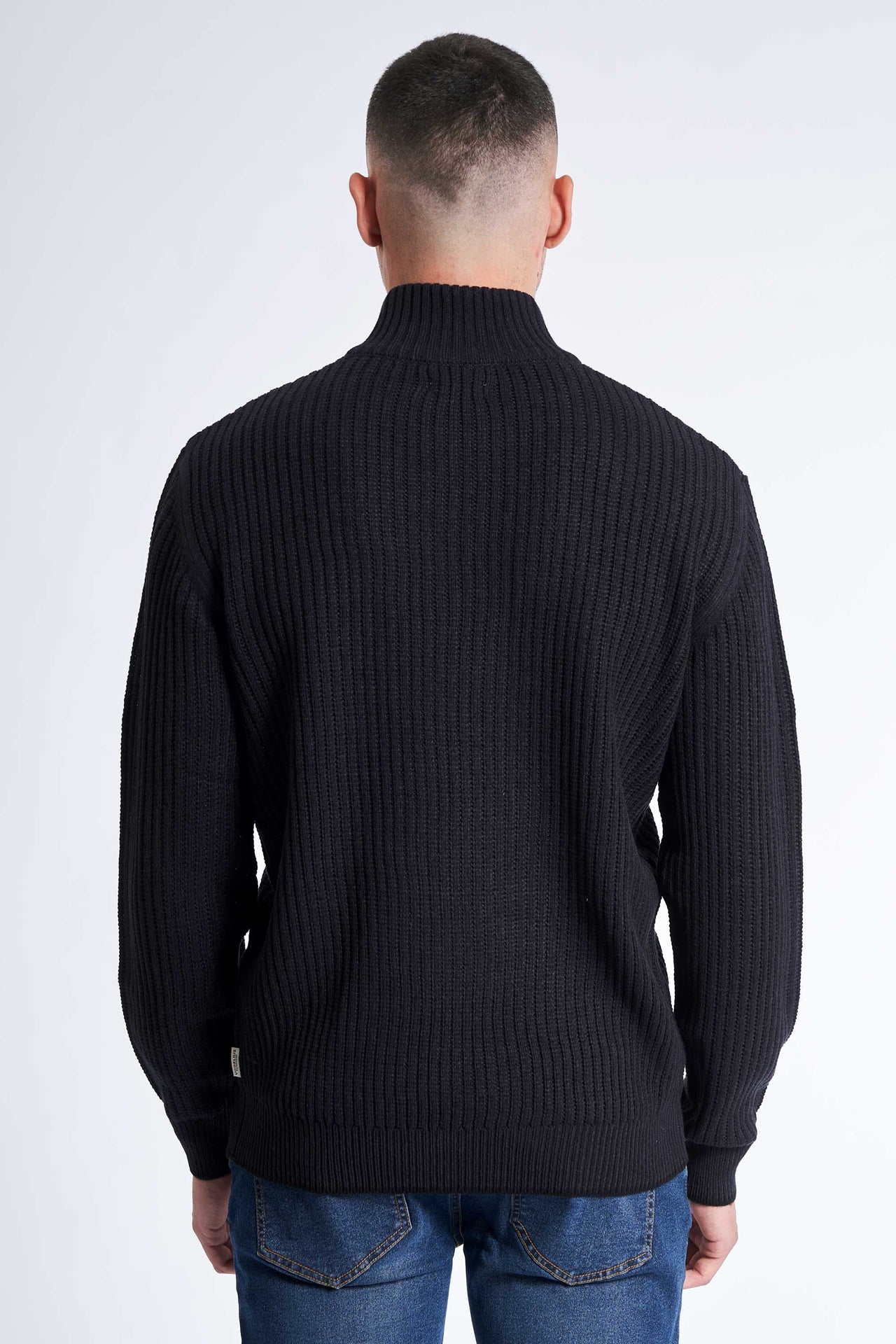 Half Zip Strik 'Tureby' - Dark Navy Twist