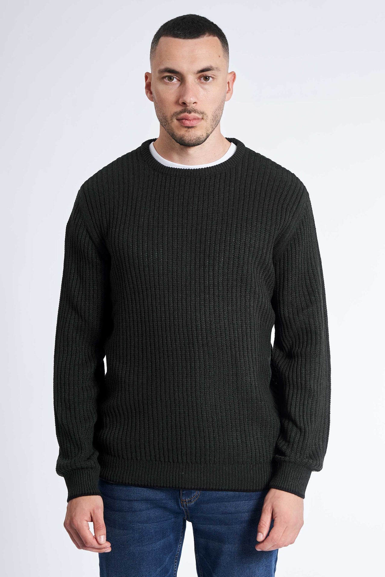 Ribstrik 'Toftelund' - Hunter Green Twist