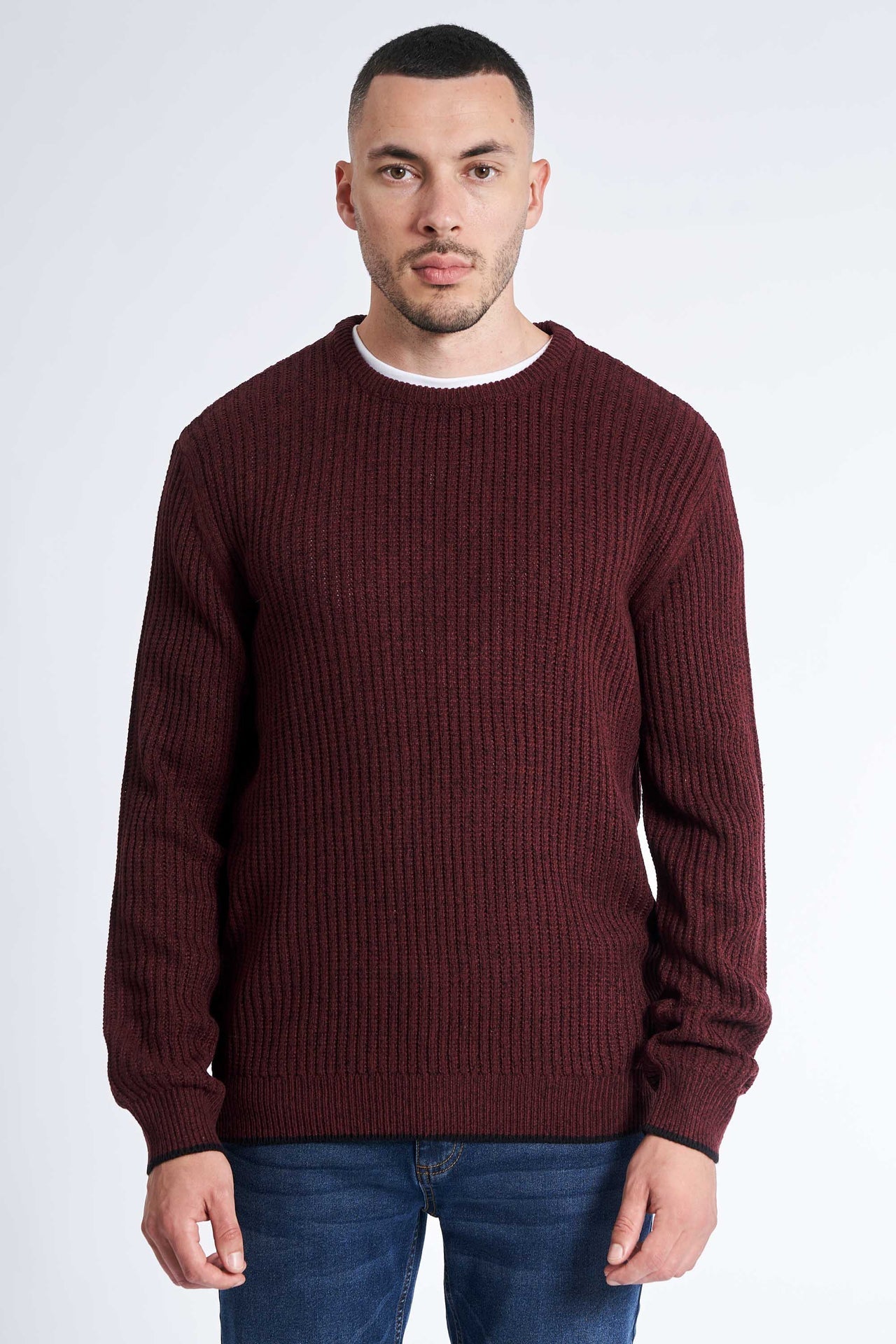 Ribstrik 'Toftelund' - Deep Wine Twist