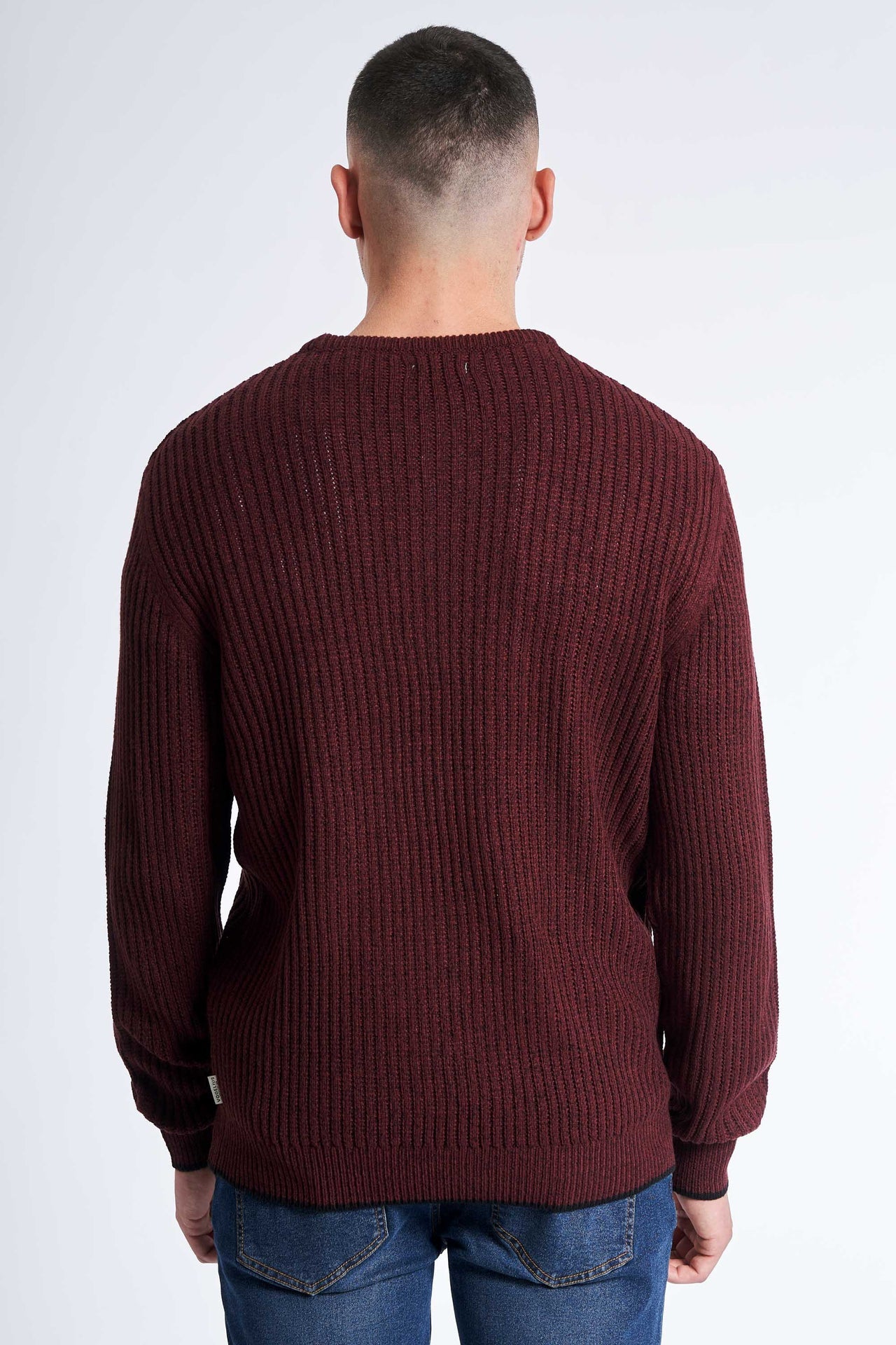 Ribstrik 'Toftelund' - Deep Wine Twist