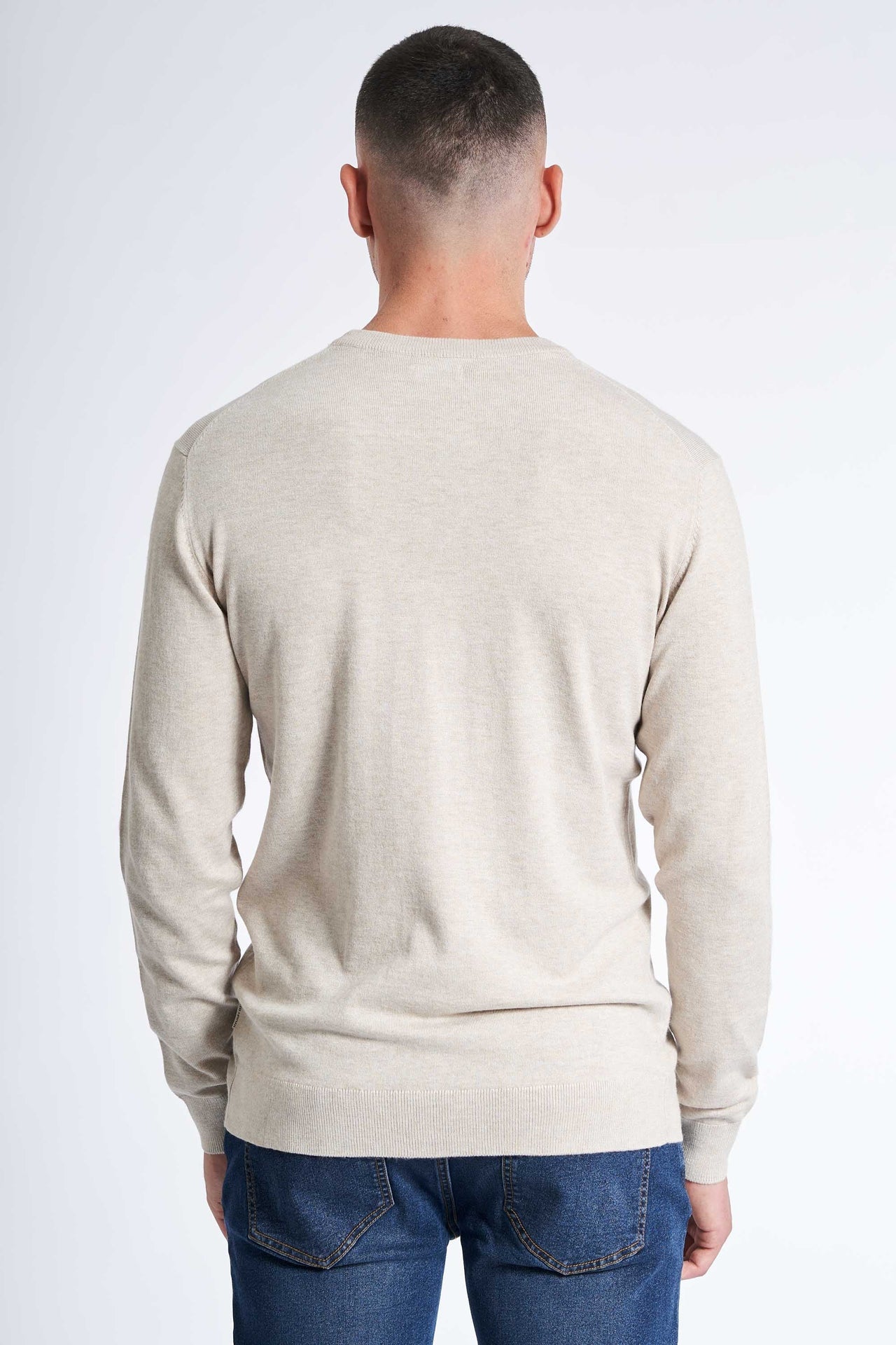 Pullover Strik 'Tjele' - Sand Melange