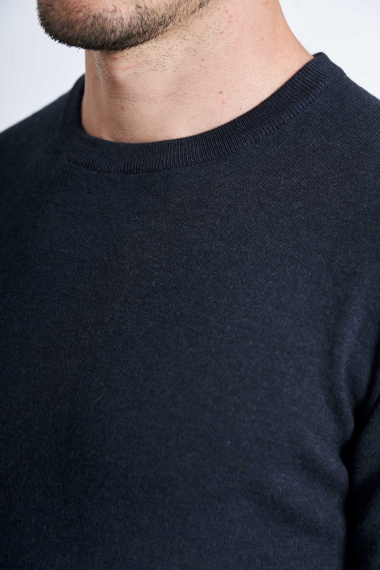 Pullover Strik 'Tjele' - Navy Melange