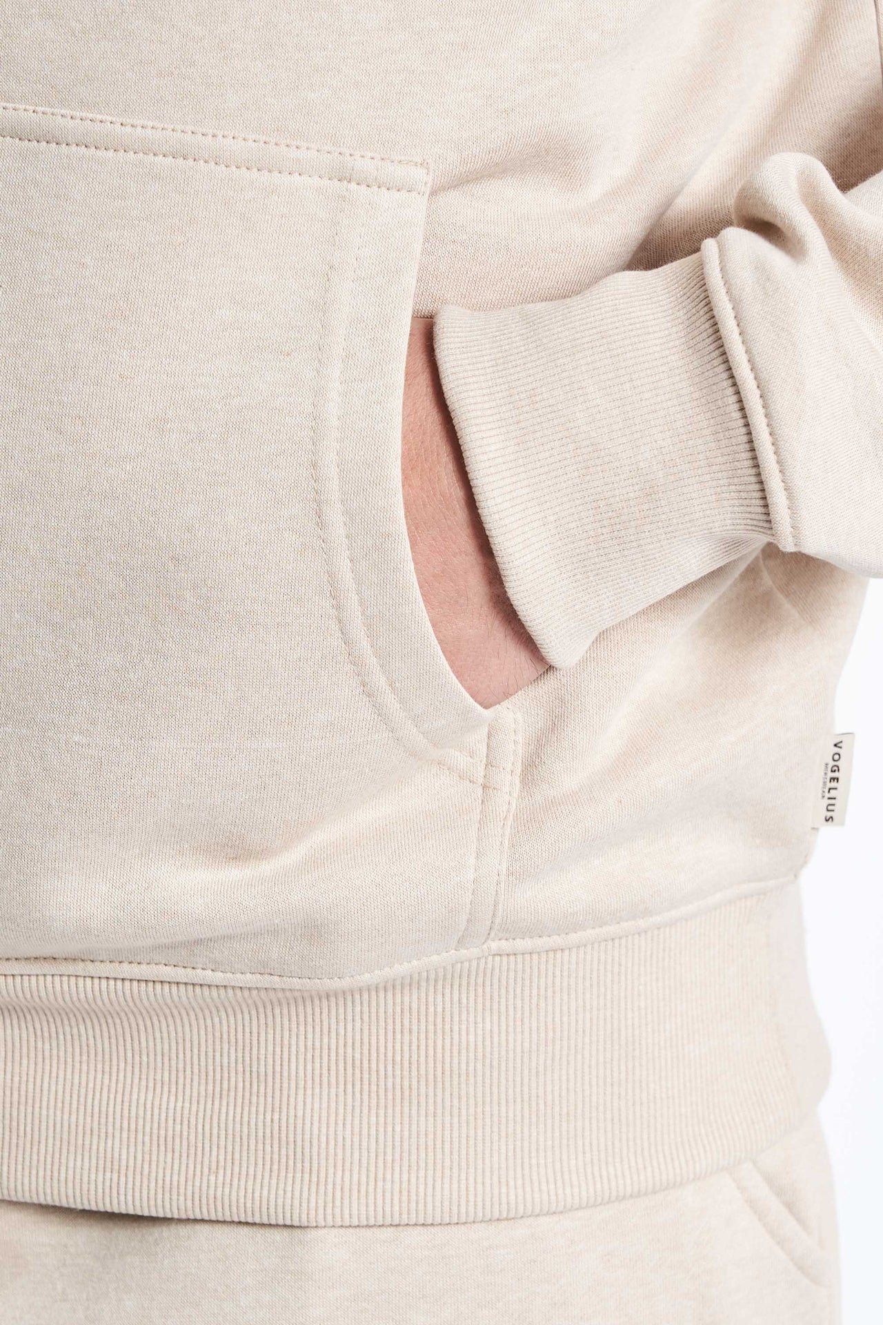 Sweat Hoodie 'Aarup' - Dark Kit Melange