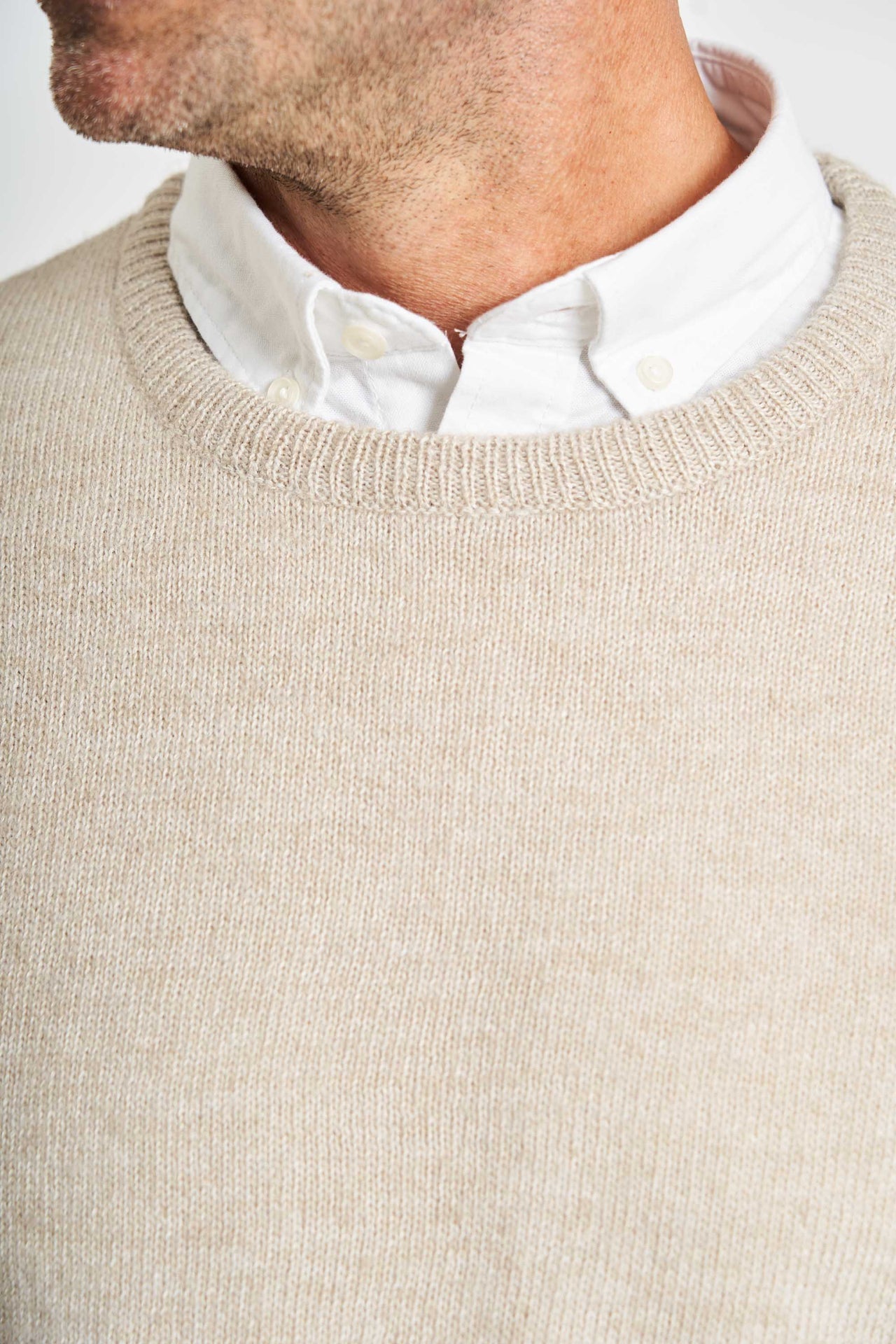 Strik m. Uld 'Langaa' - Crockery Melange