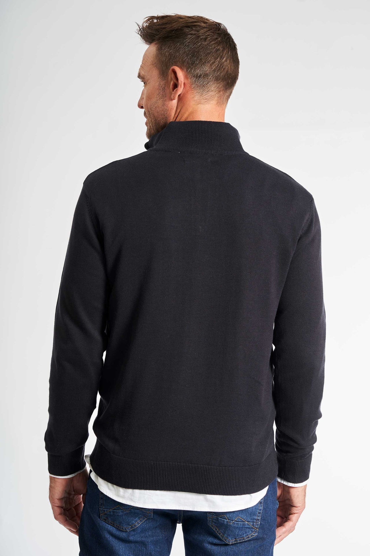 Half Zip Strik 'Havndal' - Dark Navy