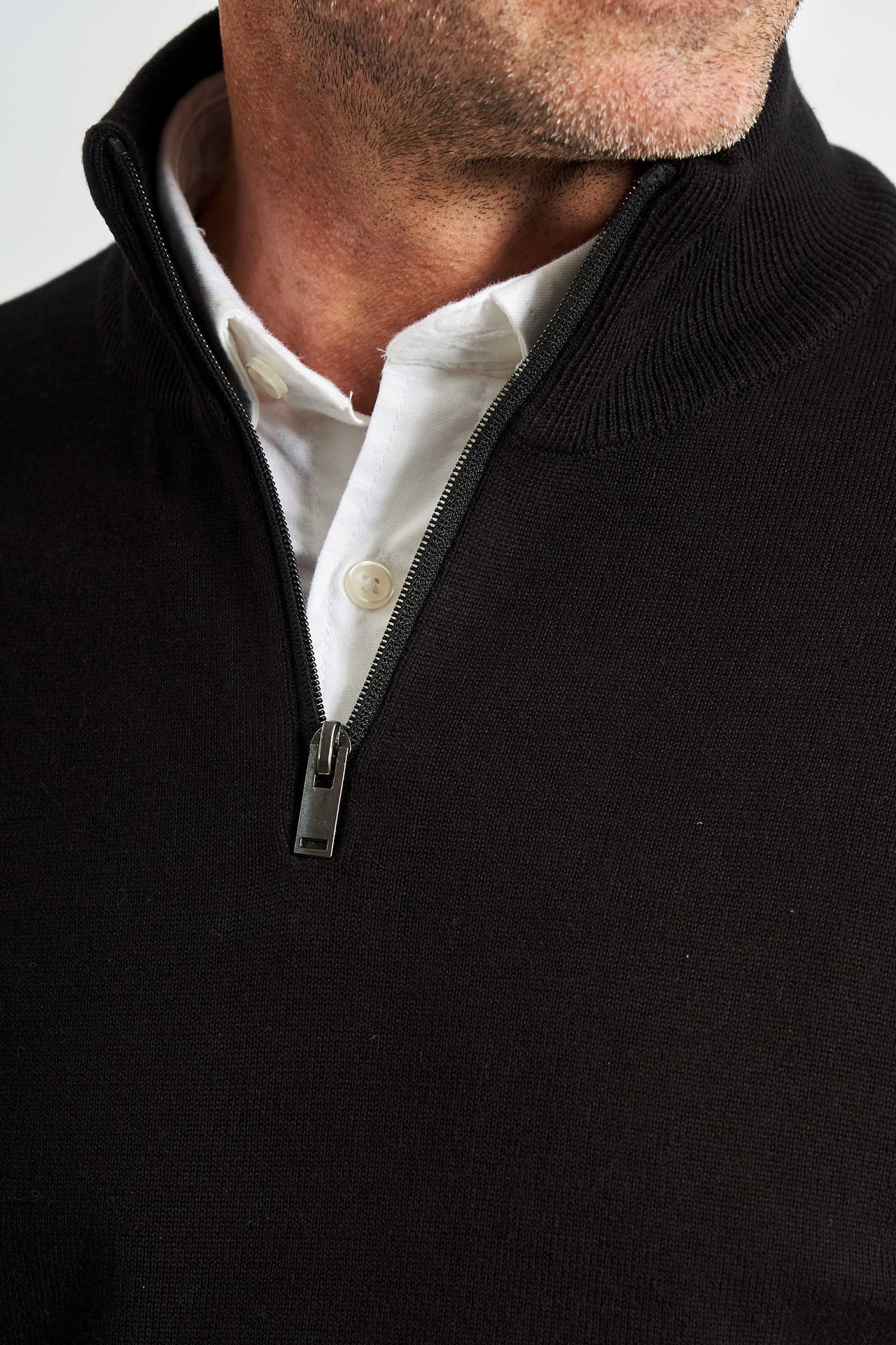 Half Zip Strik 'Havndal' - Black