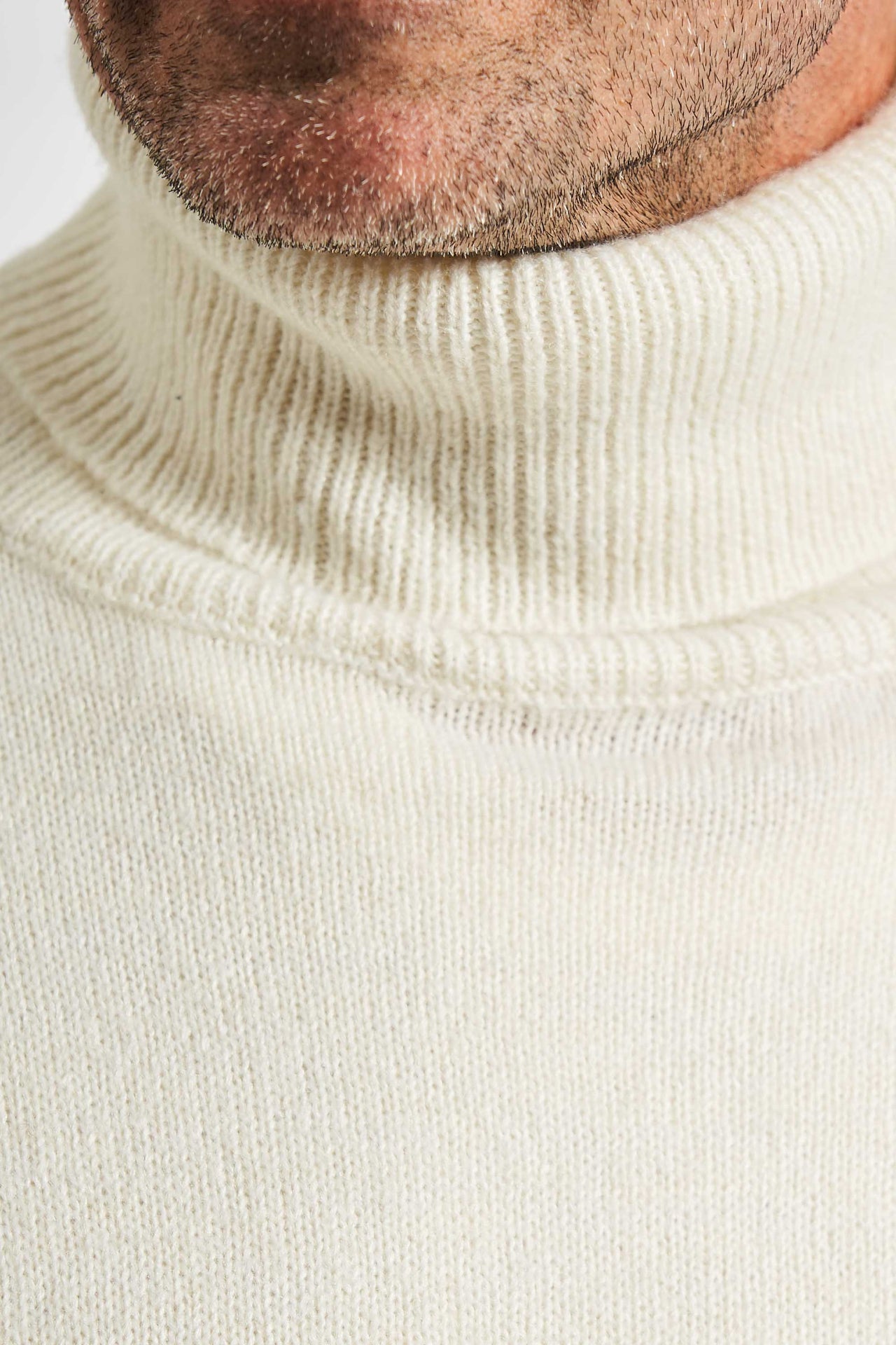 Rullekrave m. Uld 'Gulborg' - Whitecap Gray Melange