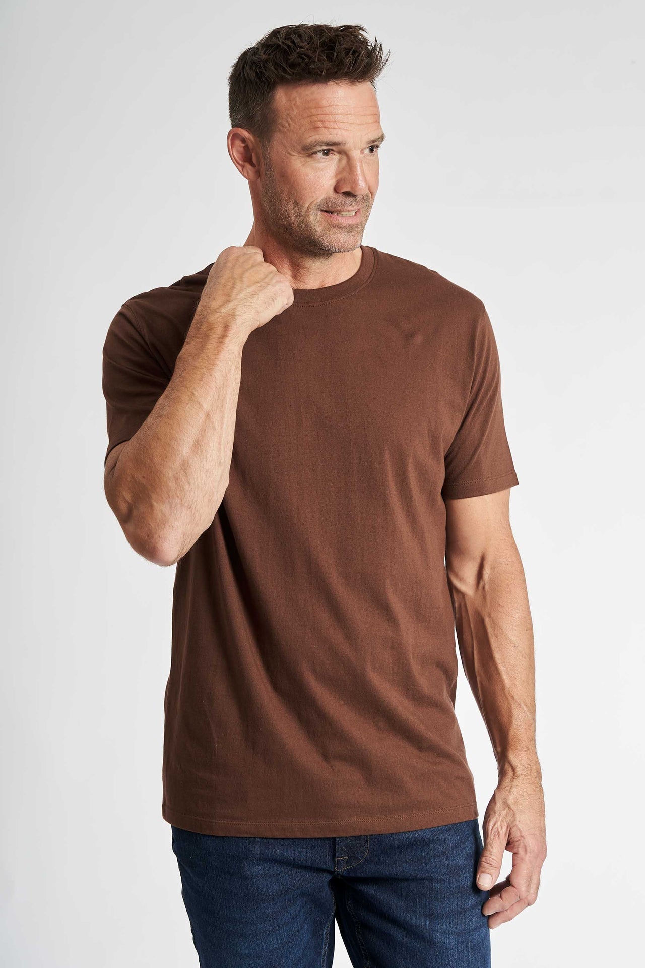 Basic T-shirt 'Fr. Havn' - Dark Latte