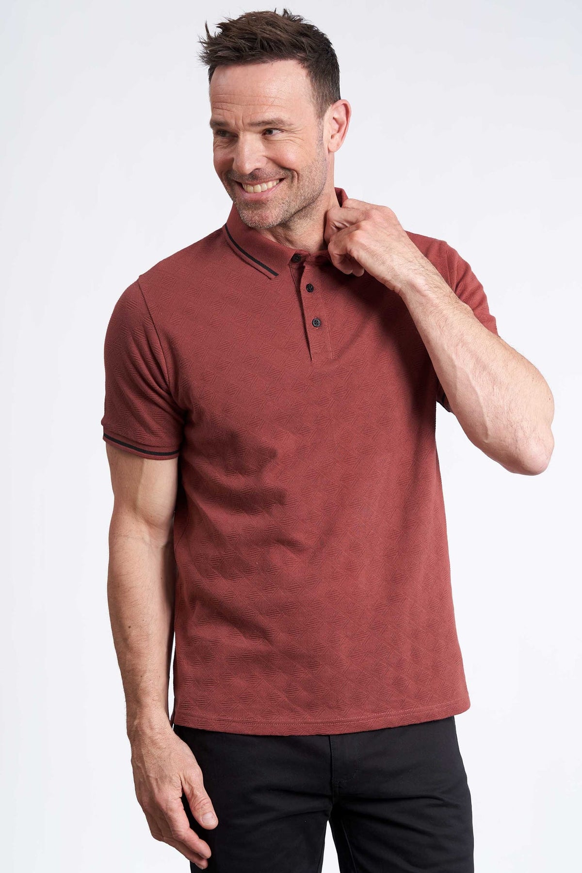 Strik Polo 'Gedved' - Apple Butter