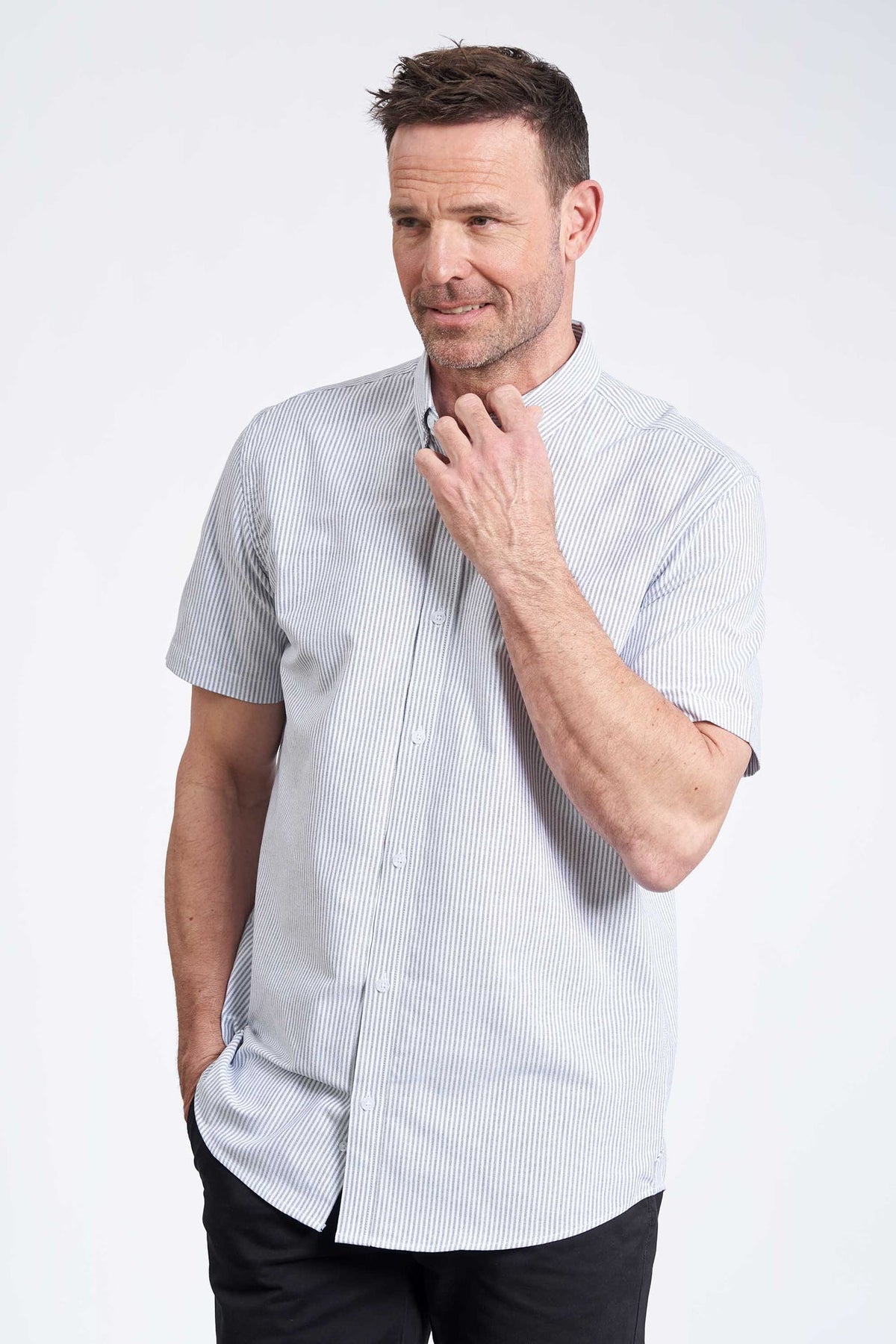 K/æ Oxford Skjorte 'Tinglev' - Insignia Blue Stripe