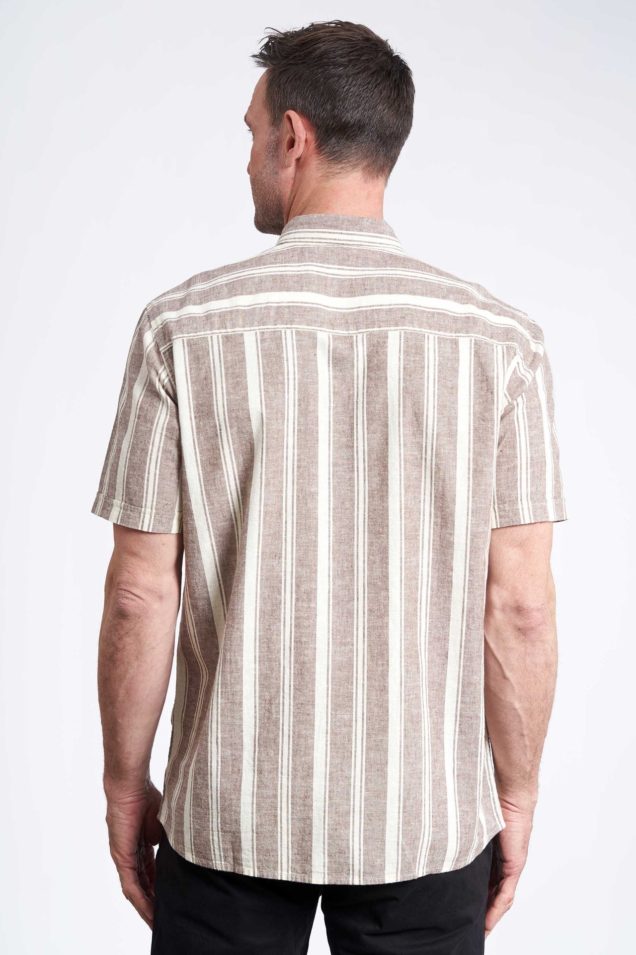 K/æ Hørmix Skjorte 'Valder' - Coffee Stripe