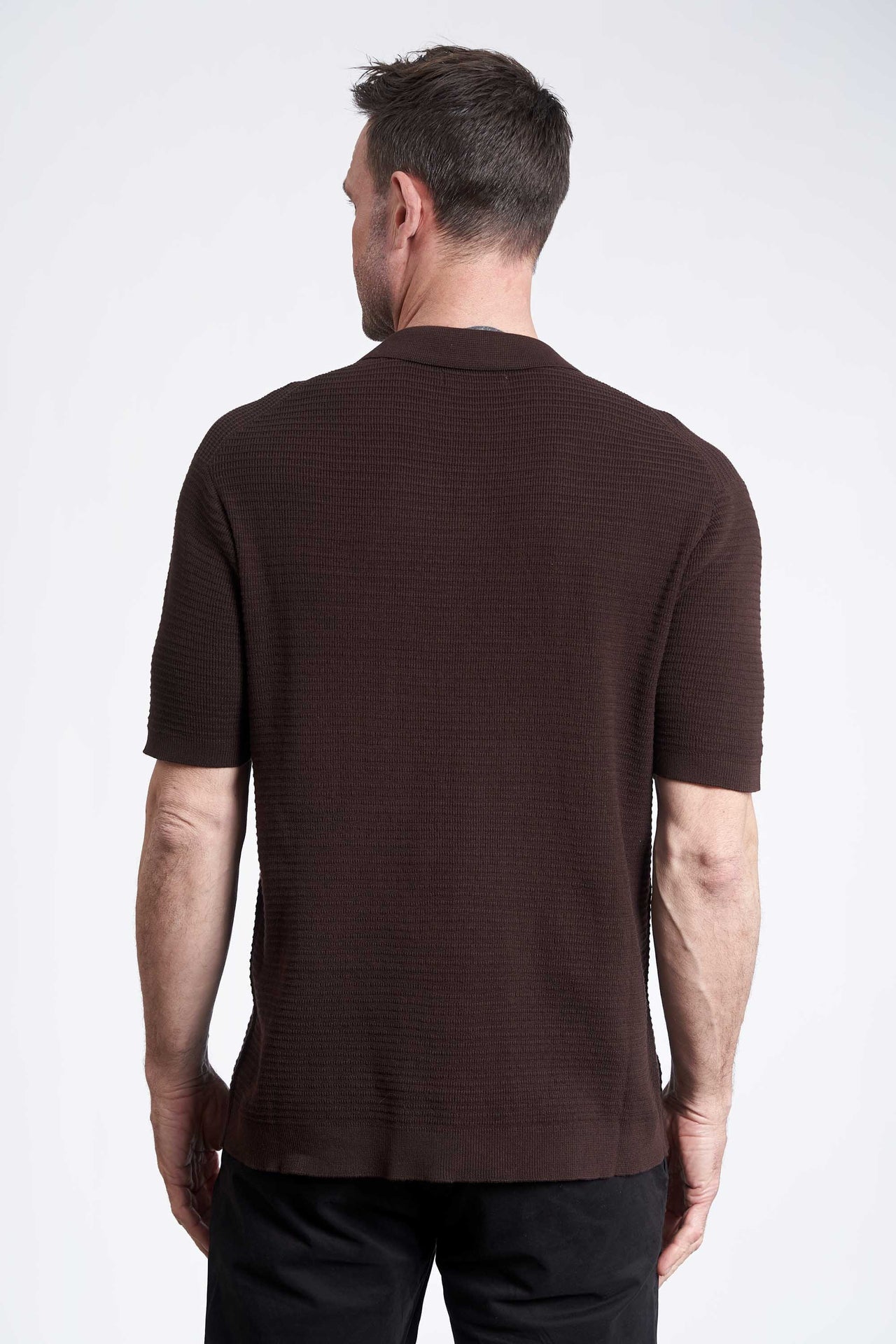 Strikket Polo 'Jesper' - Brown, Structure