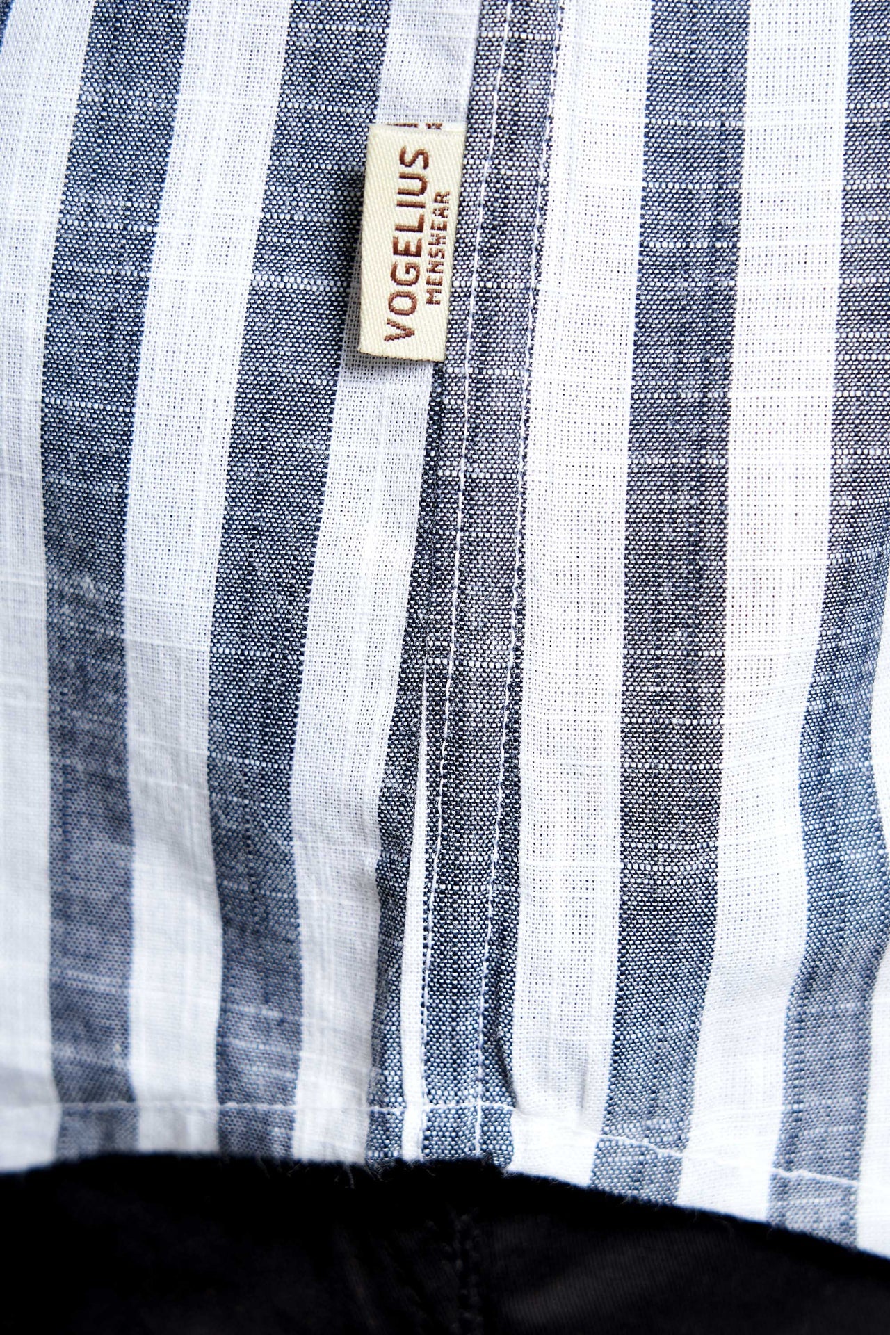 Kortærmede Skjorte 'Vamdrup' - Dark Navy Striped