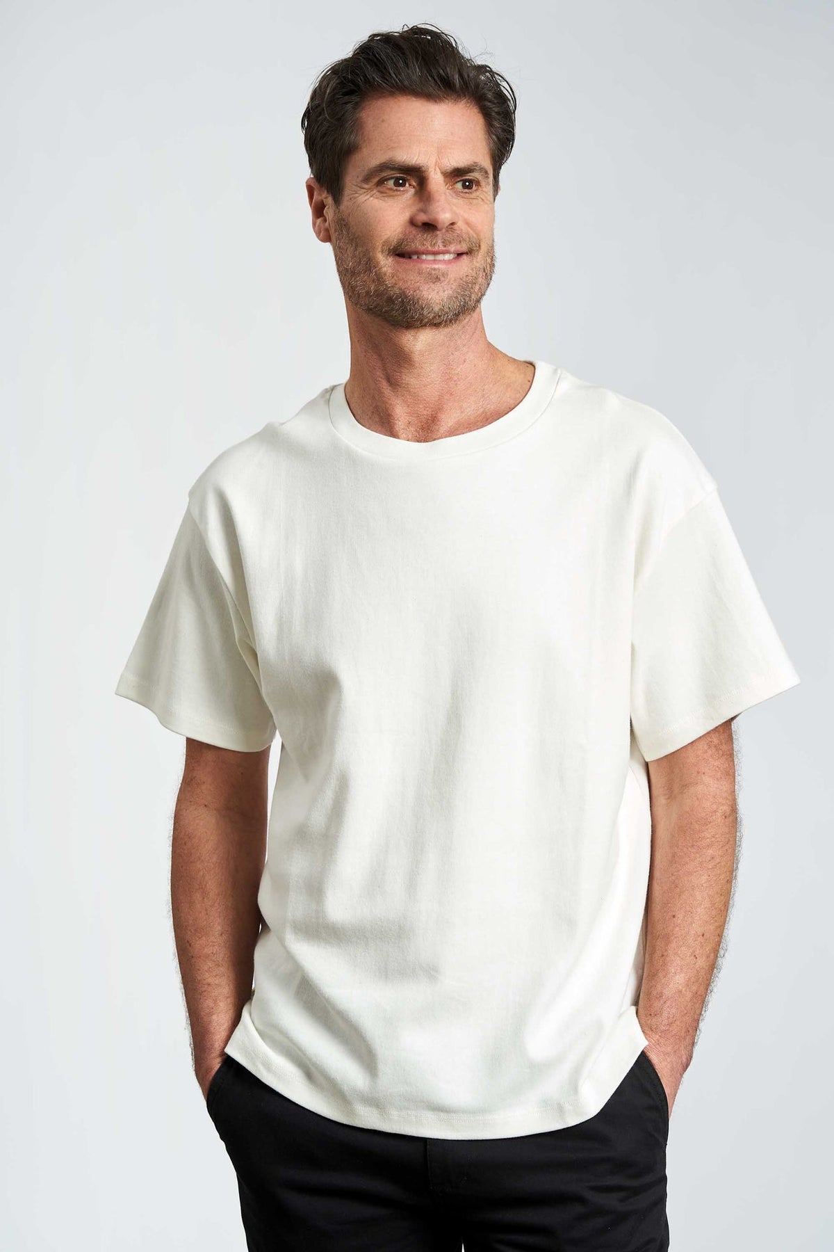 Box Fit T-Shirt 'Hvide Sande' - Unbleached