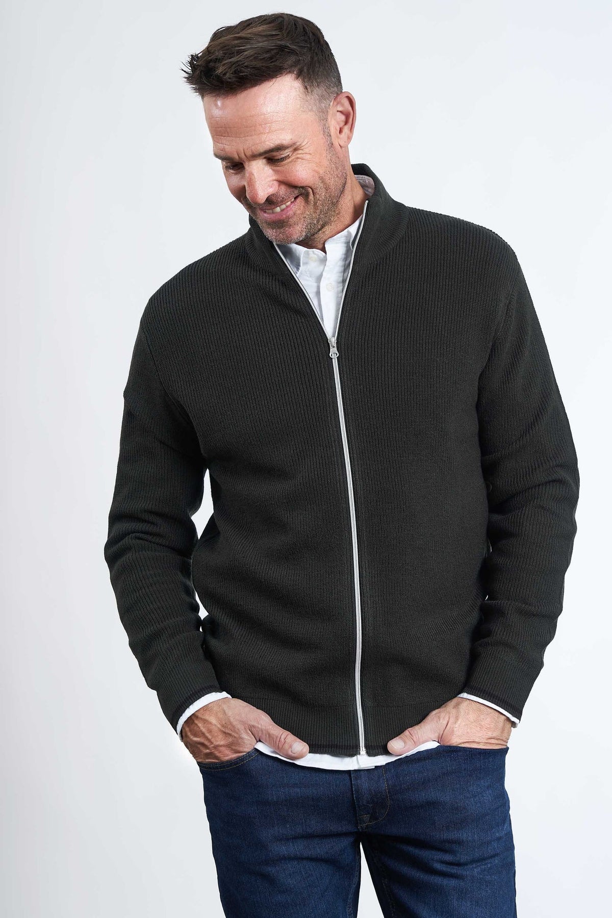 Strik Cardigan 'Hellum' - Hunter Green