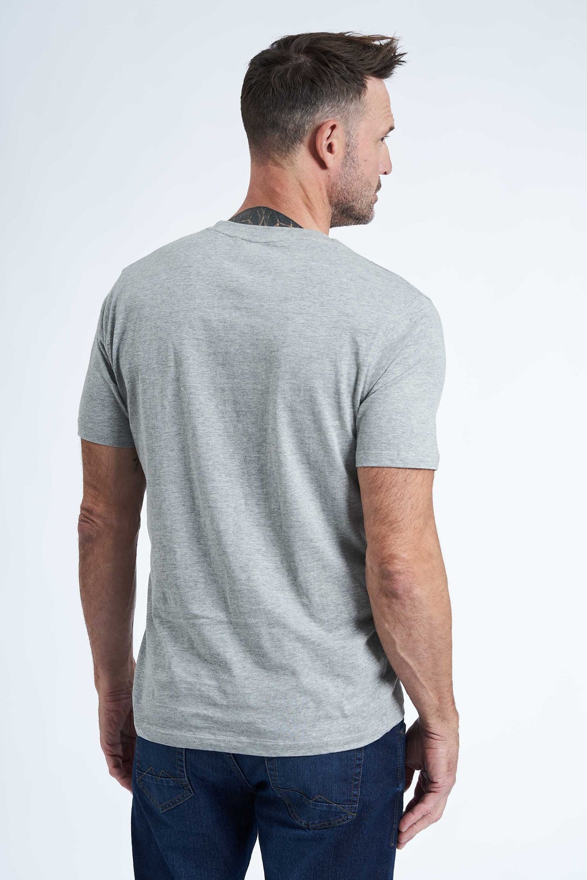 Basic T-shirt 'Fr. Havn' - Grey Melange