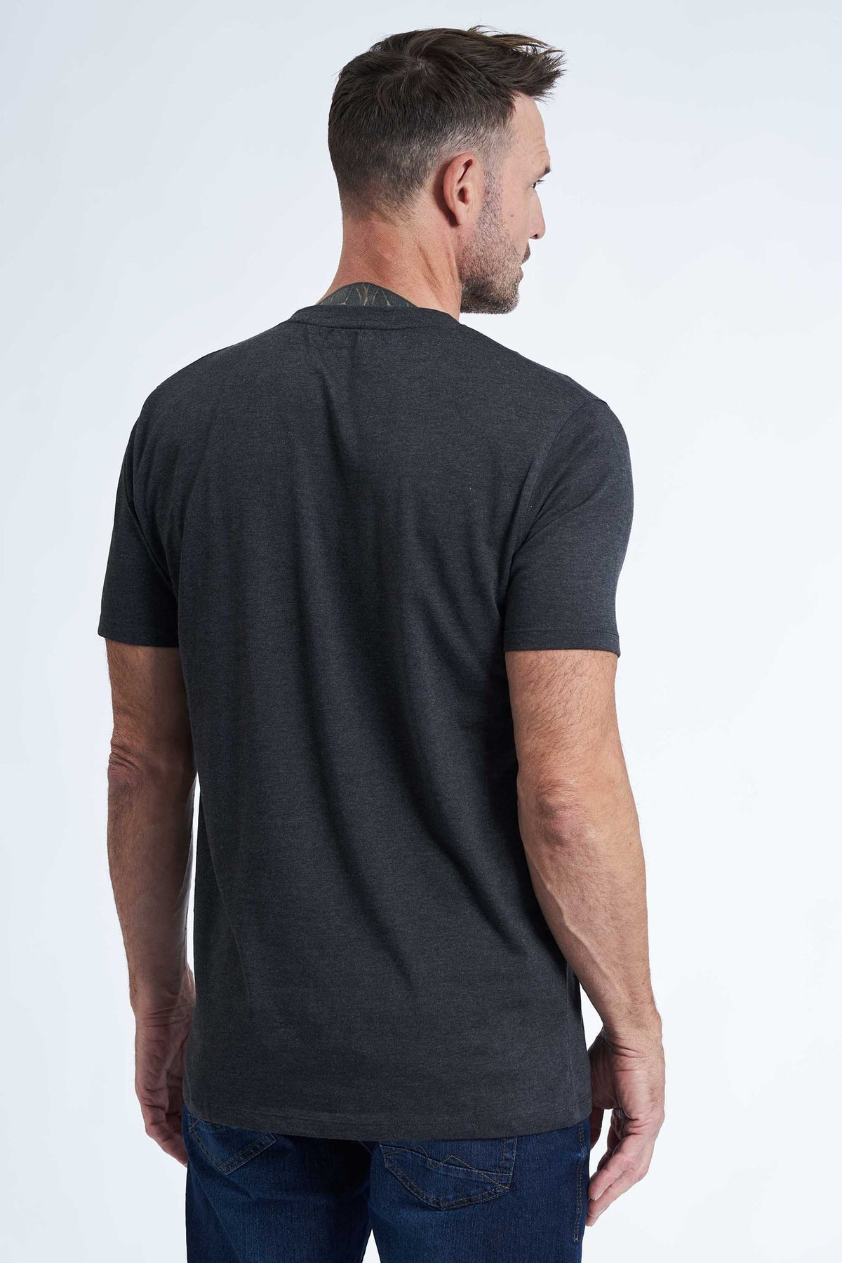 Basic T-shirt 'Fr. Havn' - Dark Grey Melange