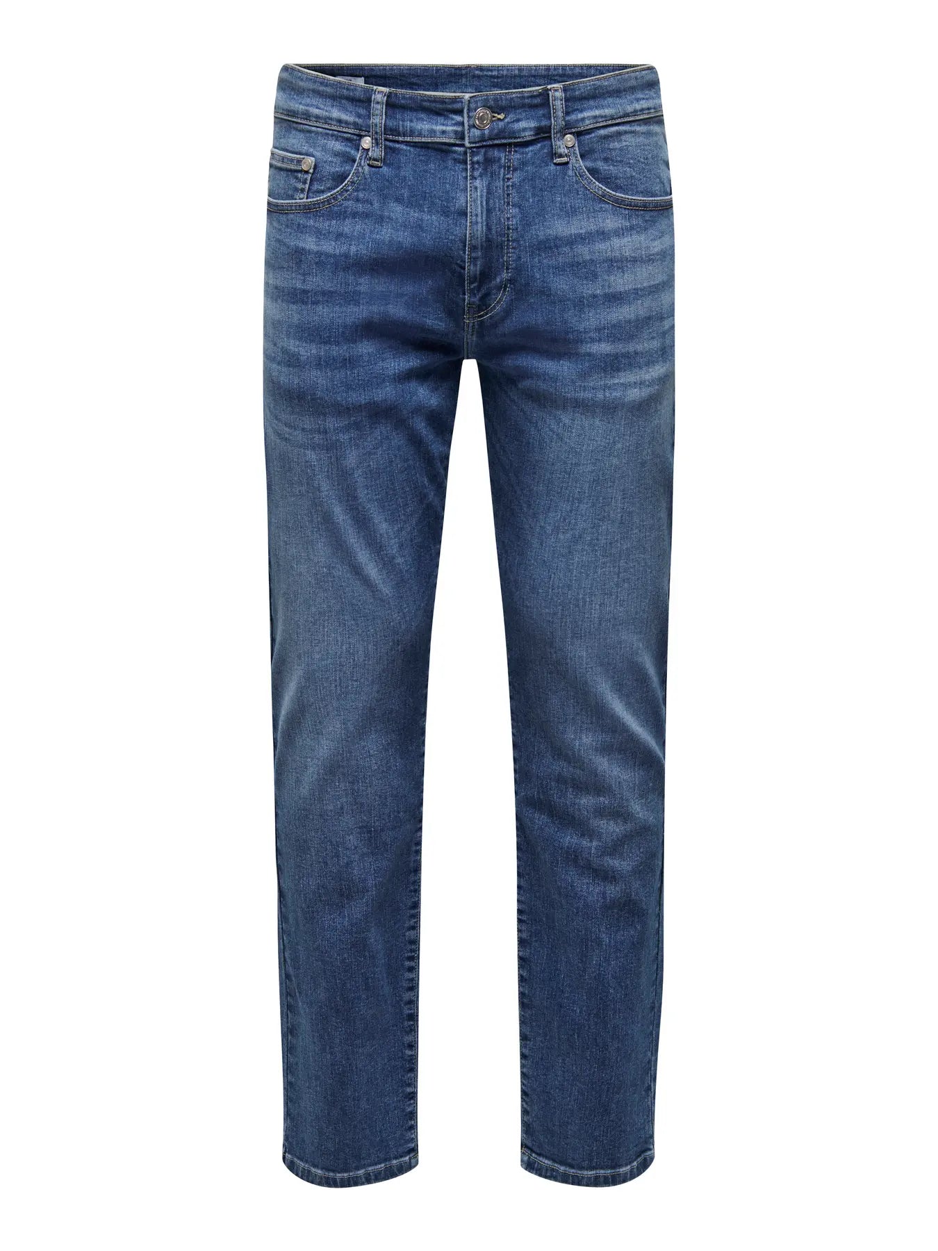 'Onsweft' Mellemhøj talje Regular fit Jeans - Medium Blue Denim