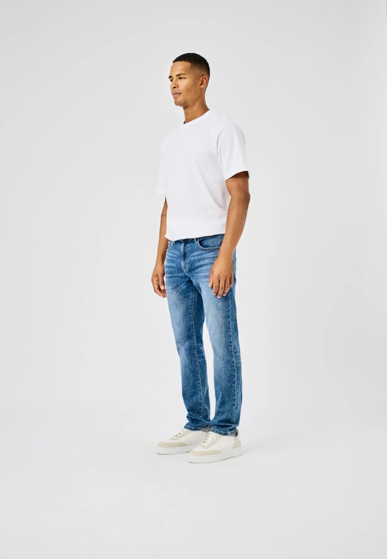 'Onsweft' Mellemhøj talje Regular fit Jeans - Medium Blue Denim