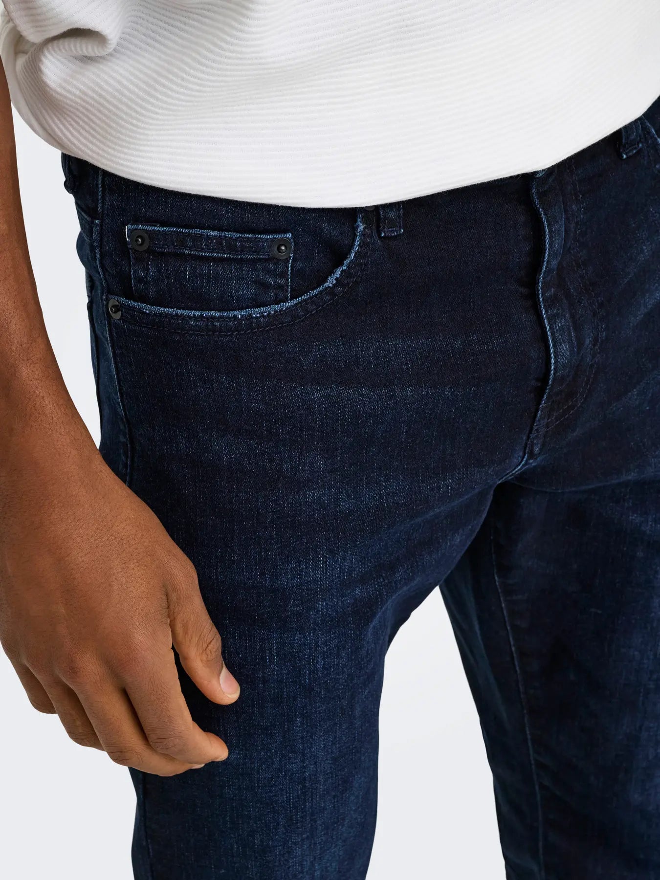 'Onsweft' Mellemhøj talje Regular fit Jeans - Blue Black Denim
