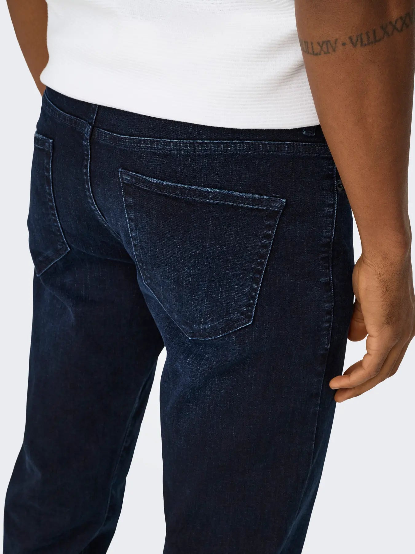 'Onsweft' Mellemhøj talje Regular fit Jeans - Blue Black Denim