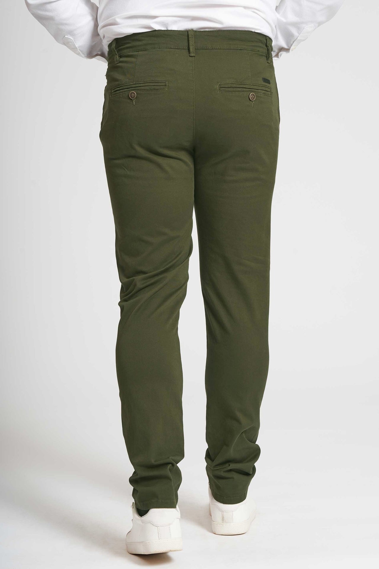 Stretch Chino 'Aksel' - Olive