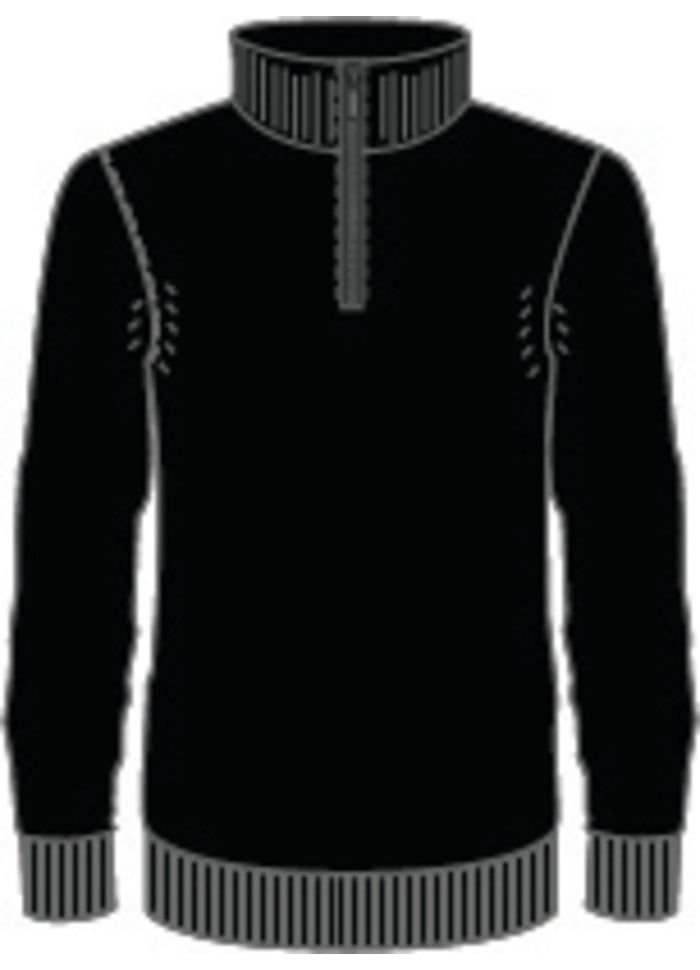 Half Zip Strik 'Havndal' - Black