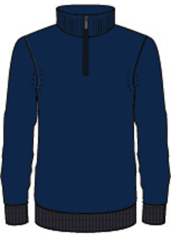 Half Zip Strik 'Havndal' - Dark Navy