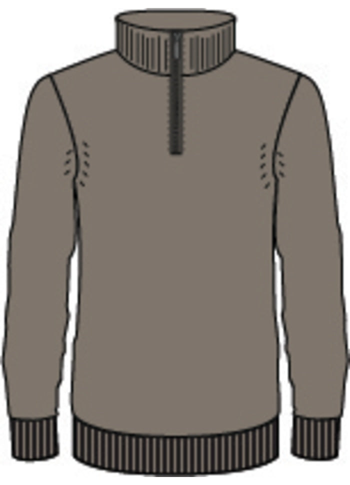 Half Zip Strik 'Havndal' - Dark Sand