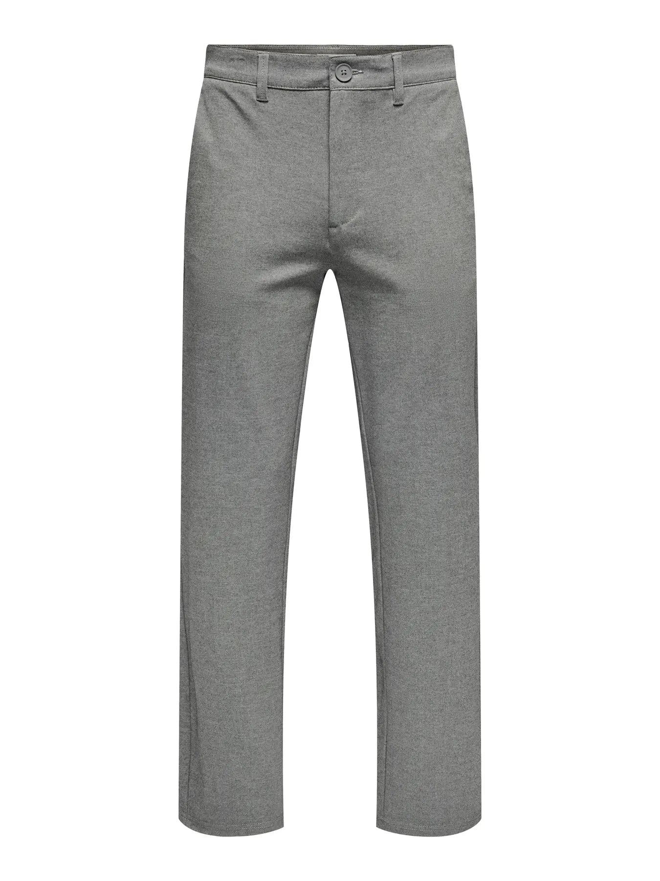 'Onsmark' Regular fit Chinobukser - Medium Grey Melange