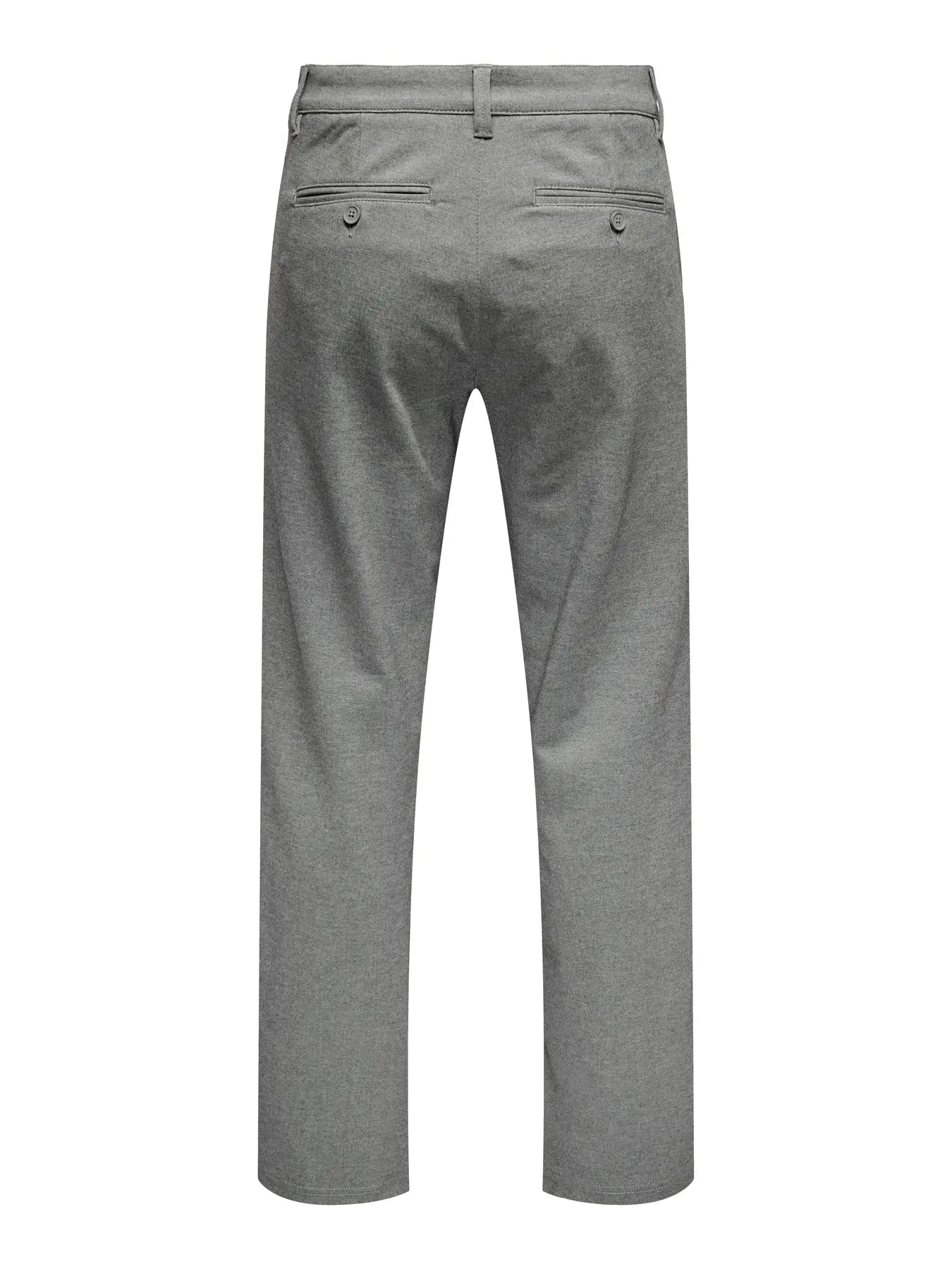 'Onsmark' Regular fit Chinobukser - Medium Grey Melange
