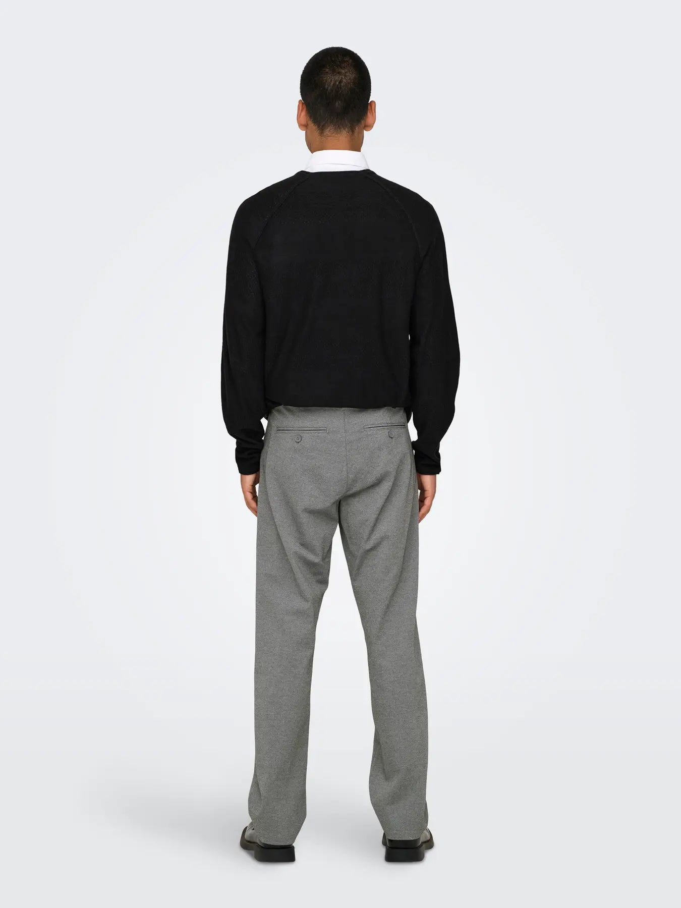 'Onsmark' Regular fit Chinobukser - Medium Grey Melange